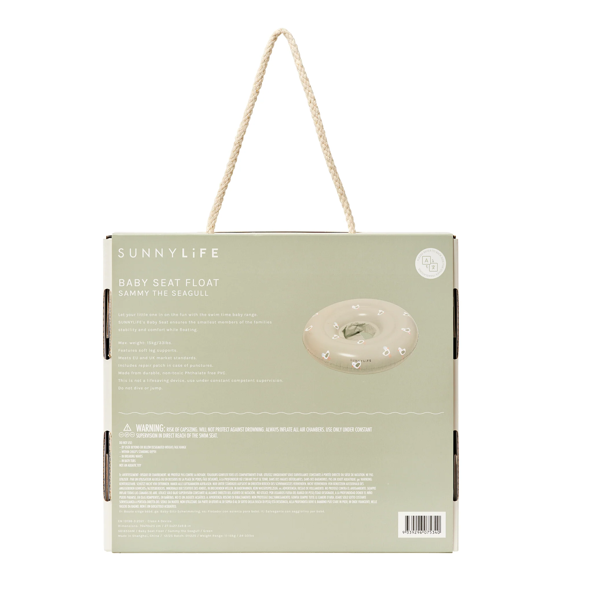 Baby Seat - Sammy the Seagull Green - Image 7