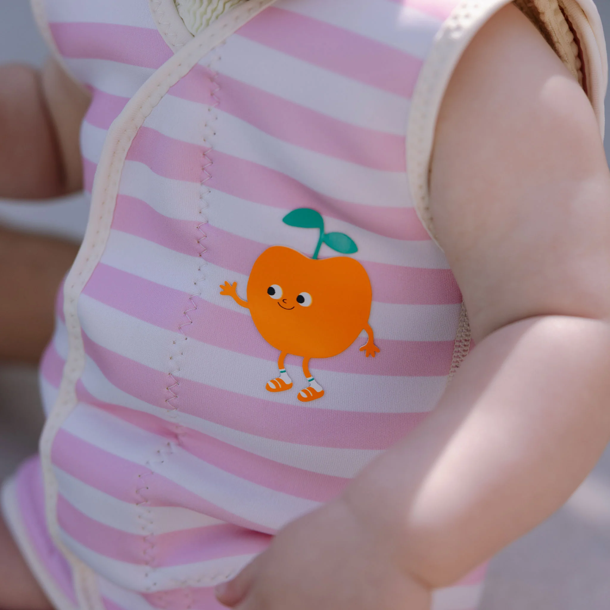 Baby Wetsuit - Poppy the Peach Pink Stripe - Image 3