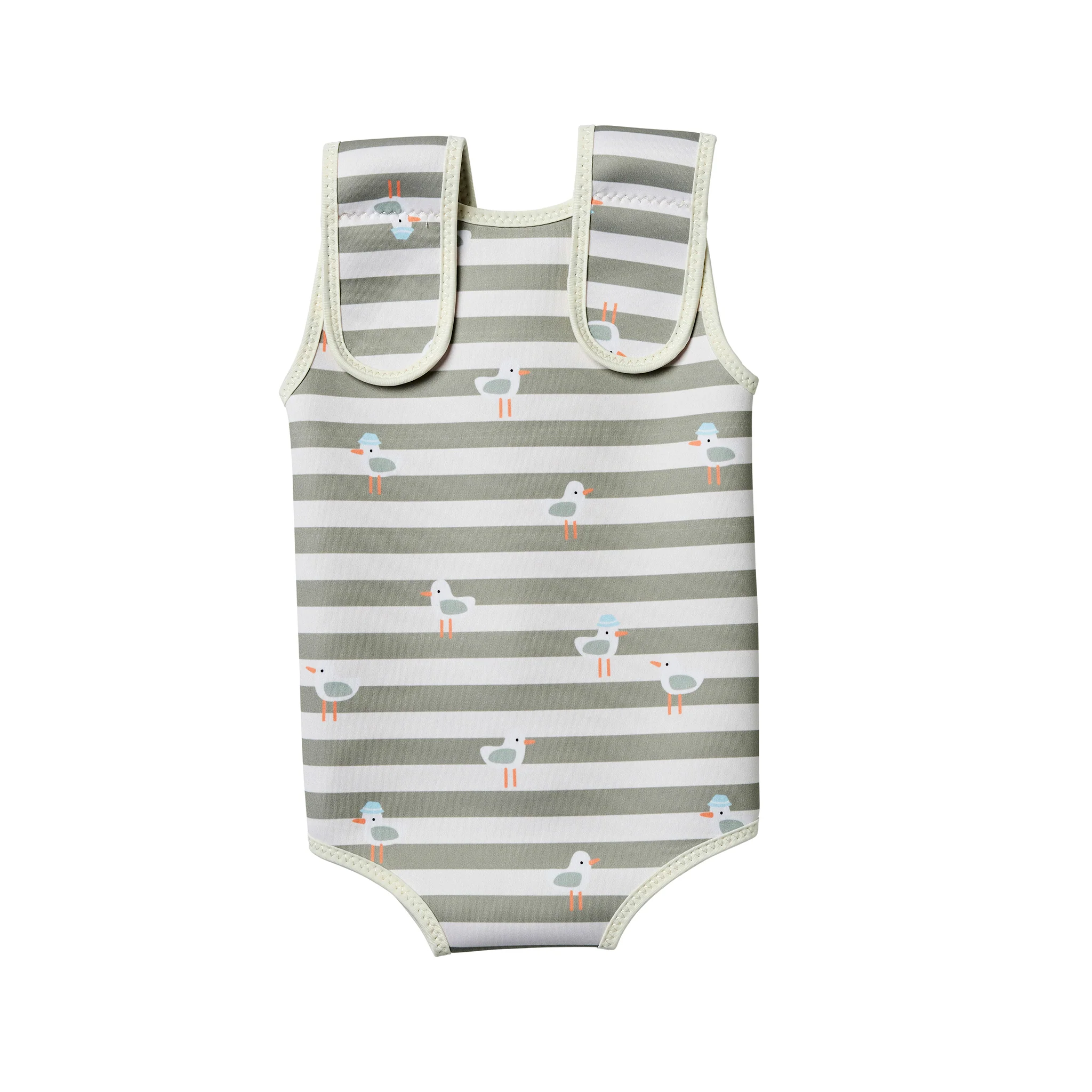 Baby Wetsuit - Sammy the Seagull Green Stripe - Image 5