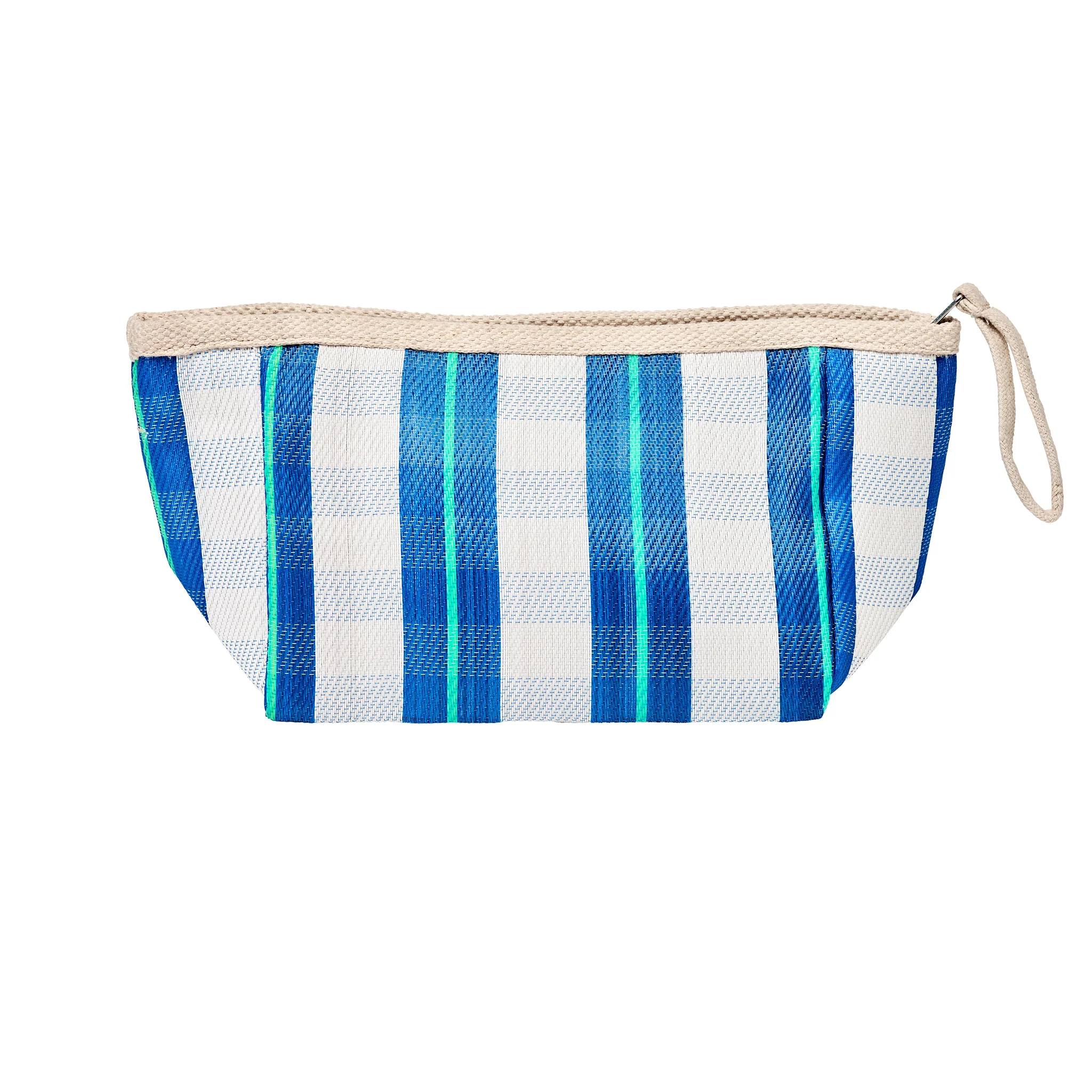 Recycled Nylon Beach Pouch - La Mer Blue Neon - Image 6