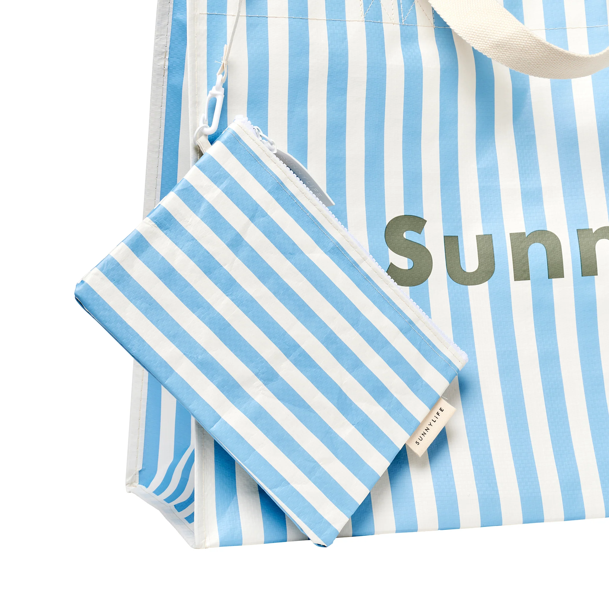 Carryall Beach Bag - La Mer Med Blue Stripe - Image 4