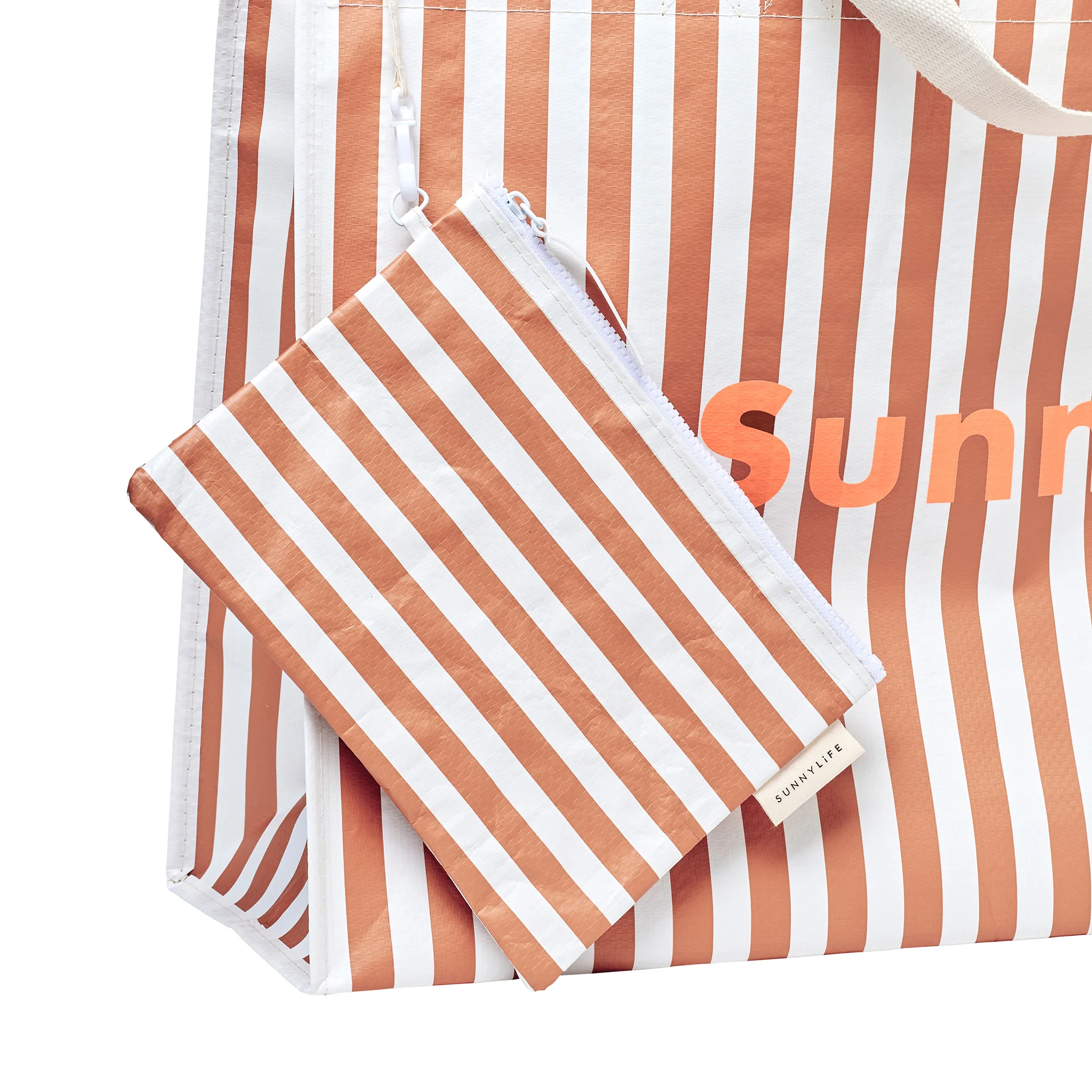 Carryall Beach Bag - Tierra Clay Stripe - Image 5