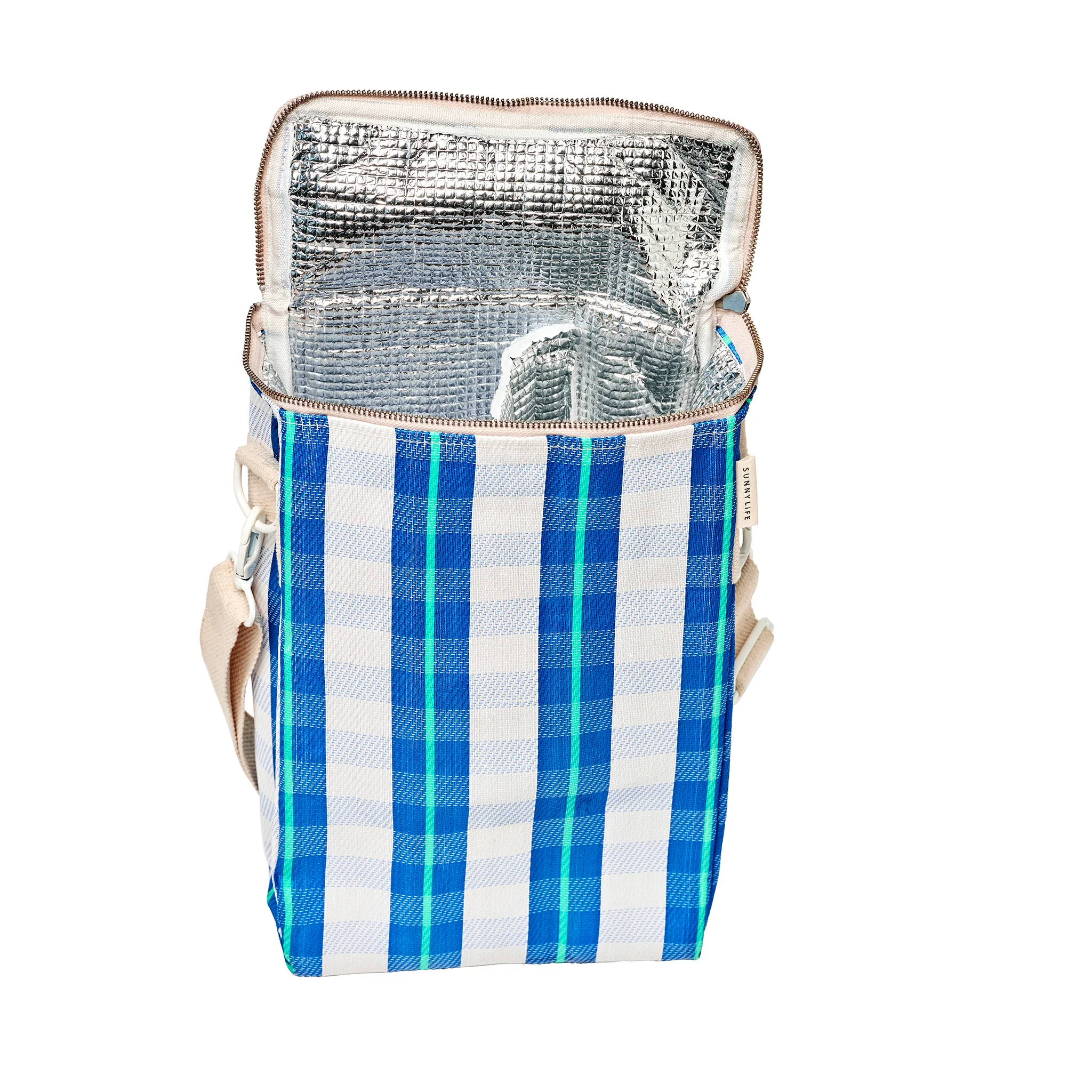 Recycled Nylon Cooler Drinks Bag - La Mer Blue Neon - Image 3