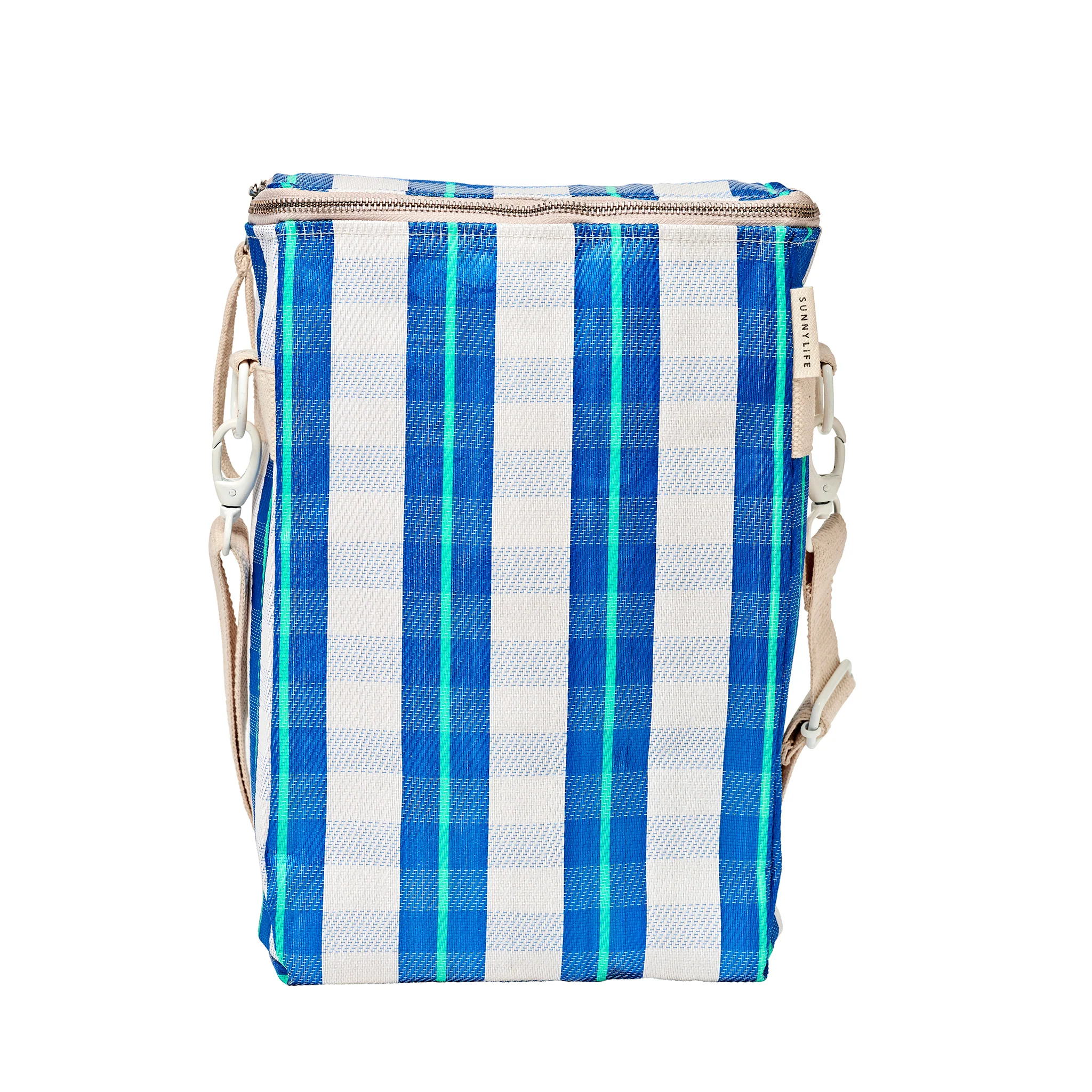 Recycled Nylon Cooler Drinks Bag - La Mer Blue Neon - Image 4