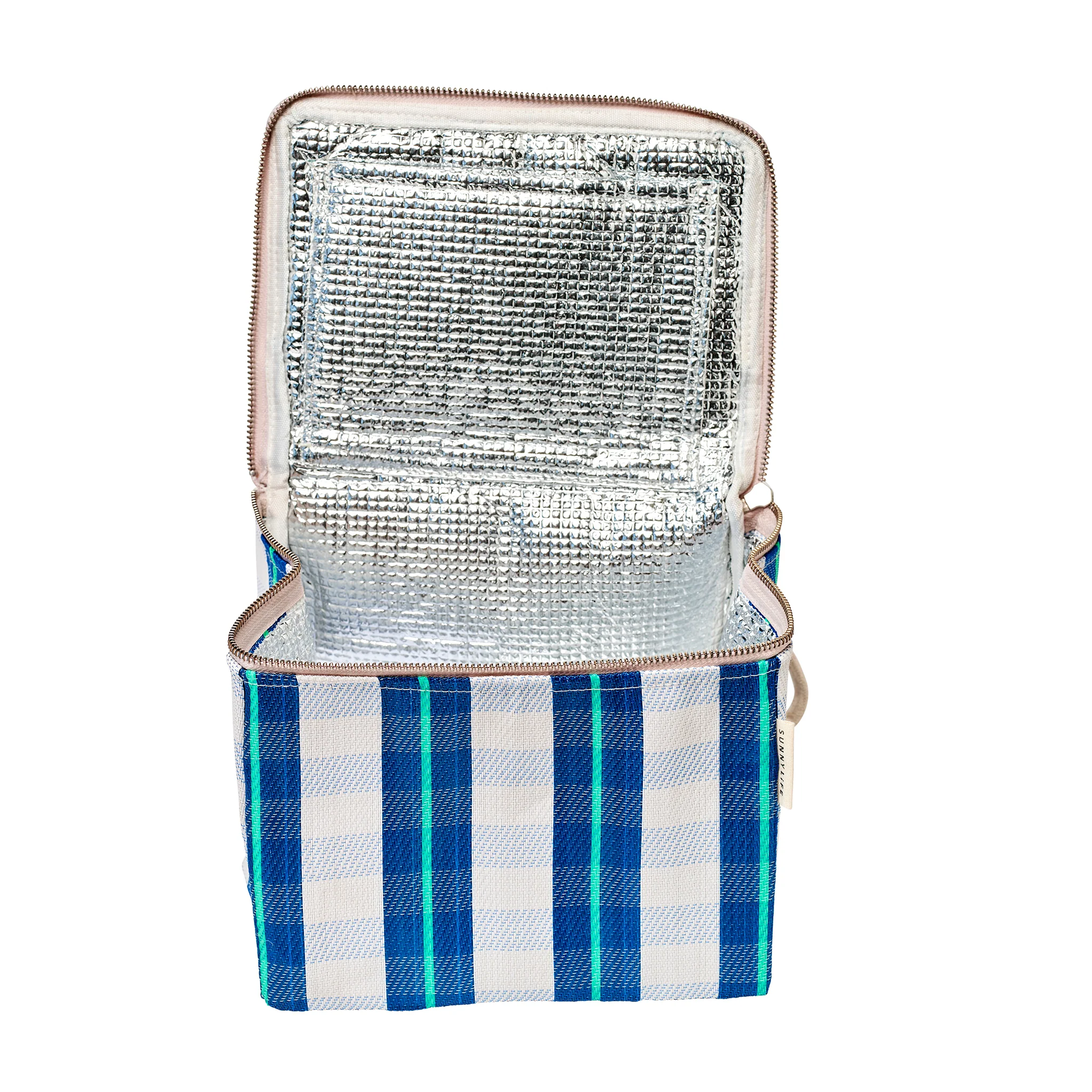 Recycled Nylon Cooler Lunch Bag - La Mer Blue Neon - Image 4