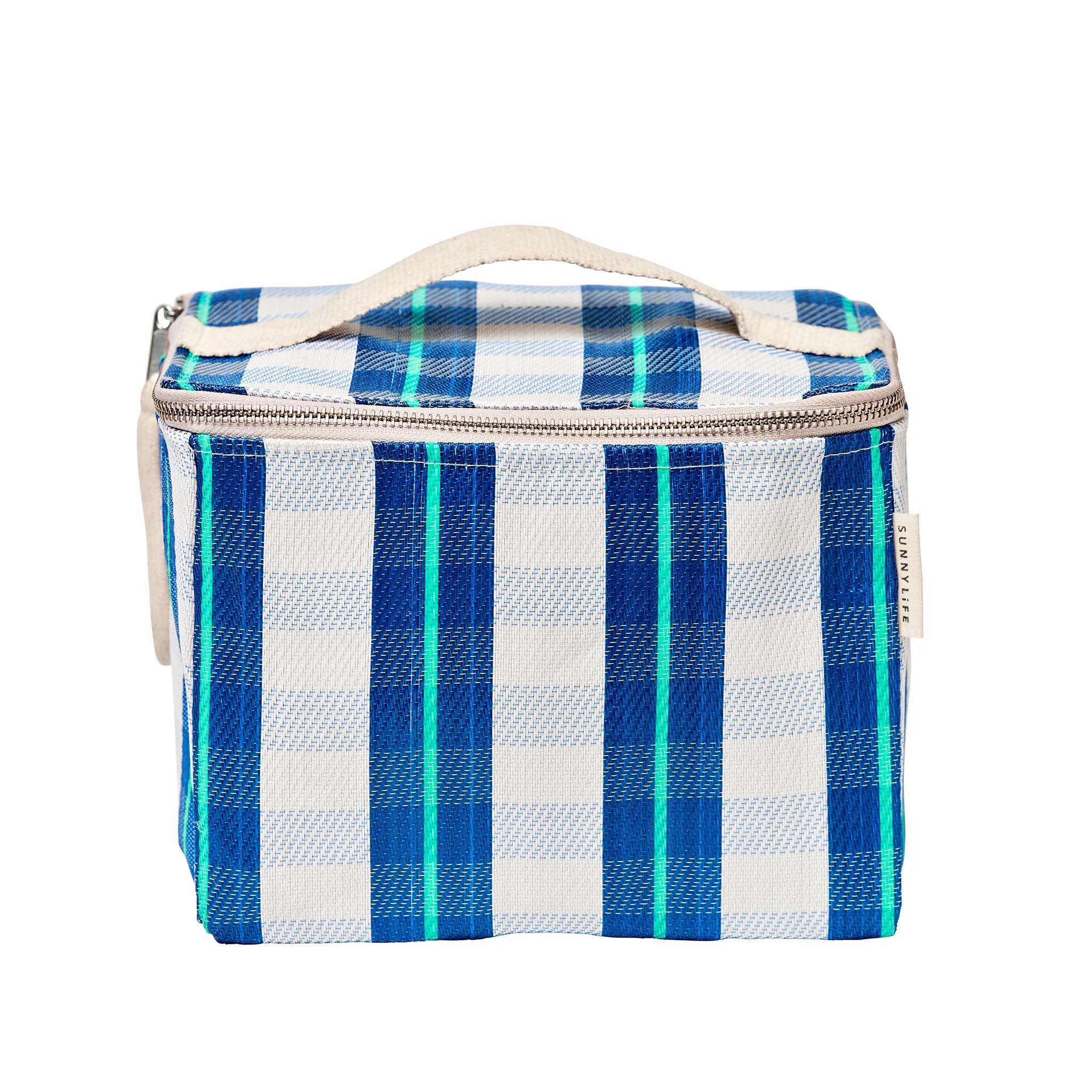 Recycled Nylon Cooler Lunch Bag - La Mer Blue Neon - Image 5