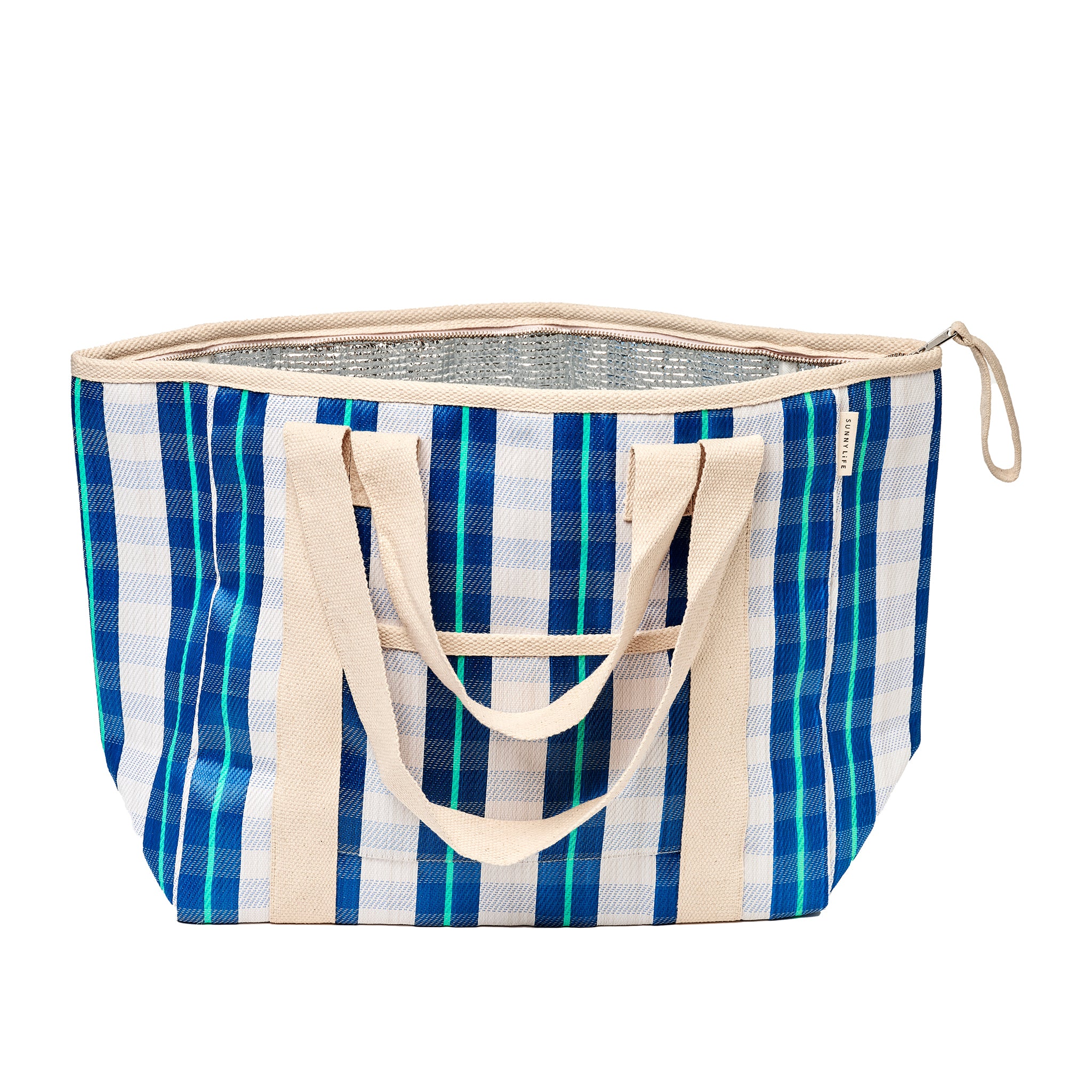 Recycled Nylon Cooler Tote - La Mer Blue Neon - Image 4