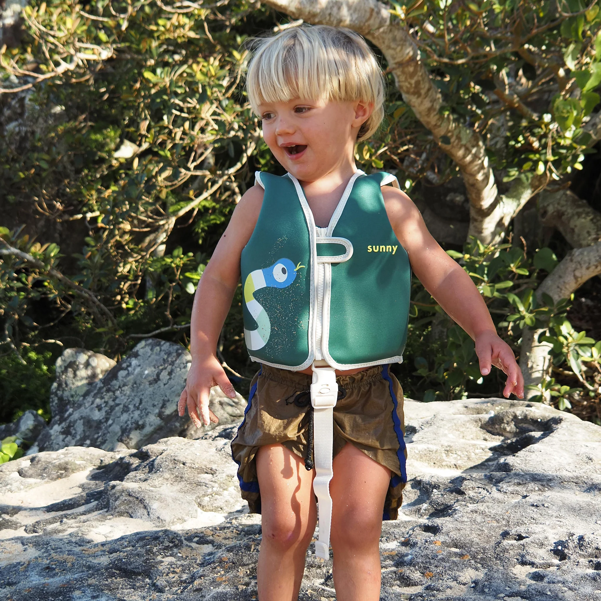Kids Swim Vest 1-2 - Into the Jungle Green - Image 4