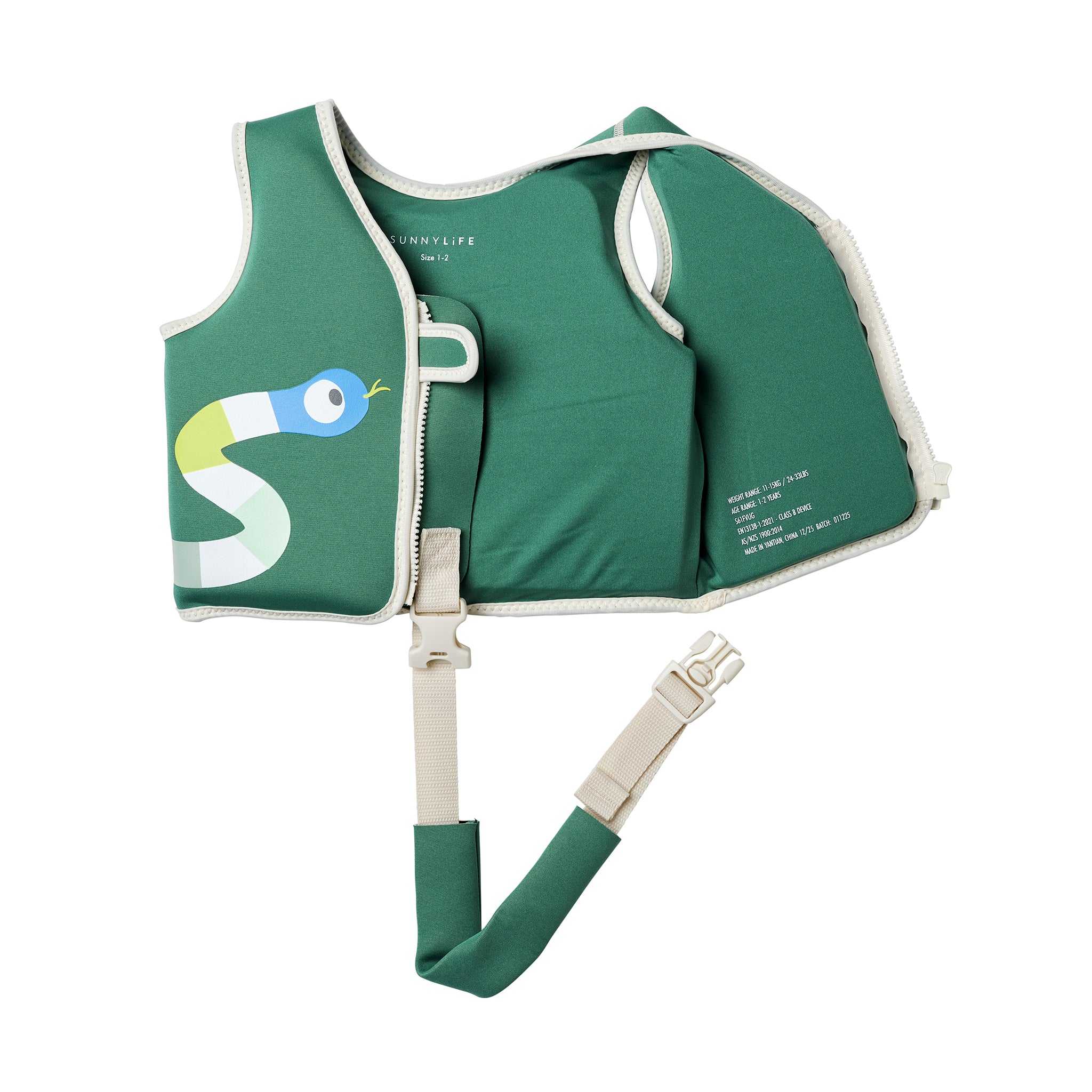 Kids Swim Vest 1-2 - Into the Jungle Green - Image 5