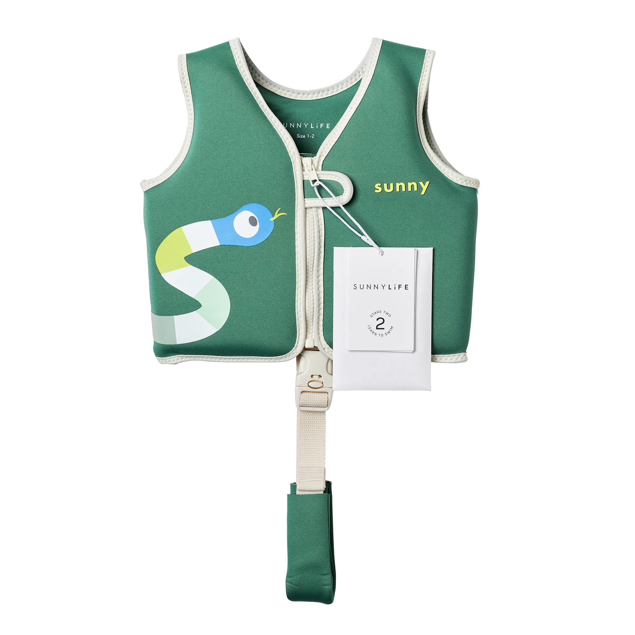 Kids Swim Vest 1-2 - Into the Jungle Green - Image 8