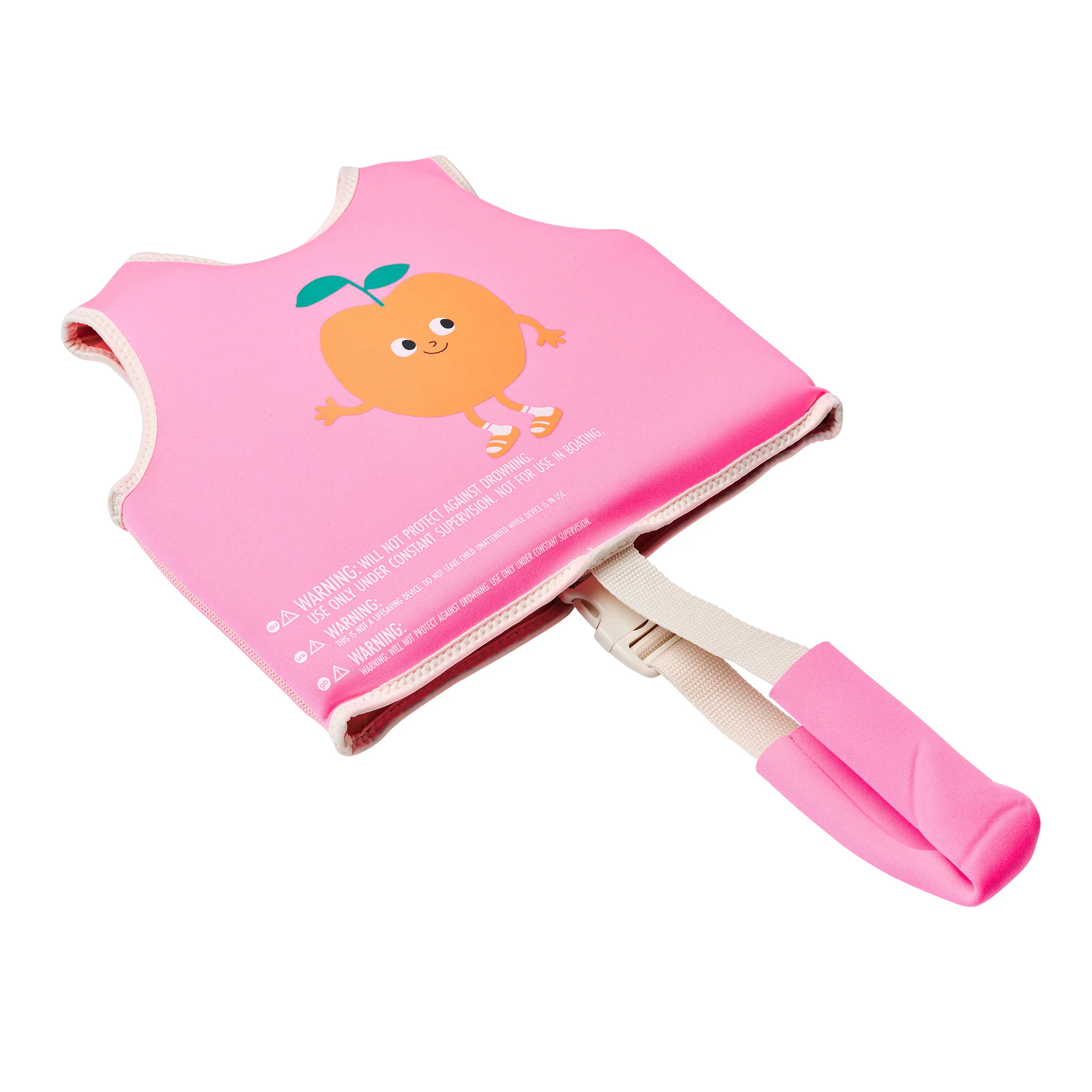 Kids Swim Vest 1-2 - Poppy the Peach Neon Pink - Image 6