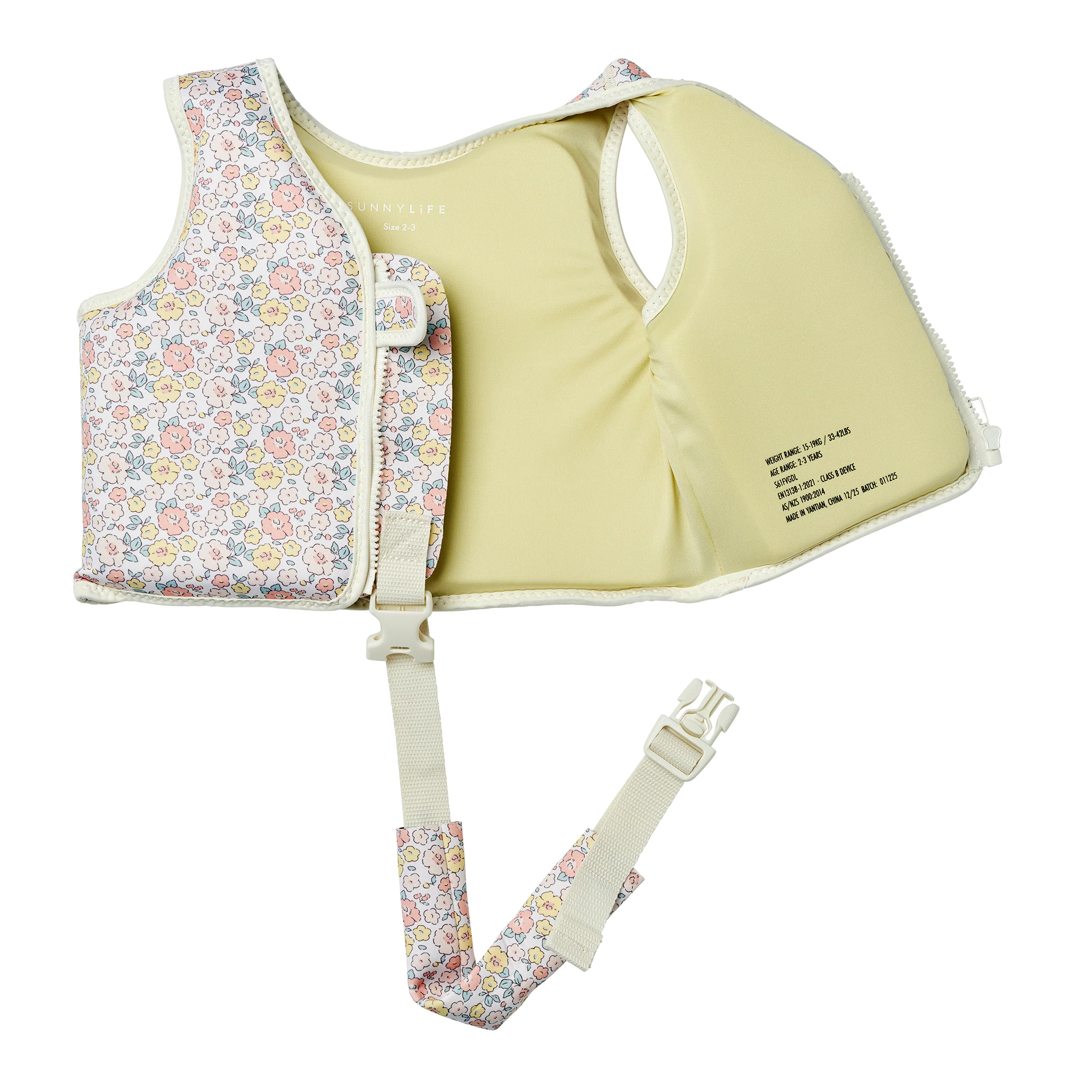 Kids Swim Vest 2-3 Into the Garden Ditsy Floral - Image 4