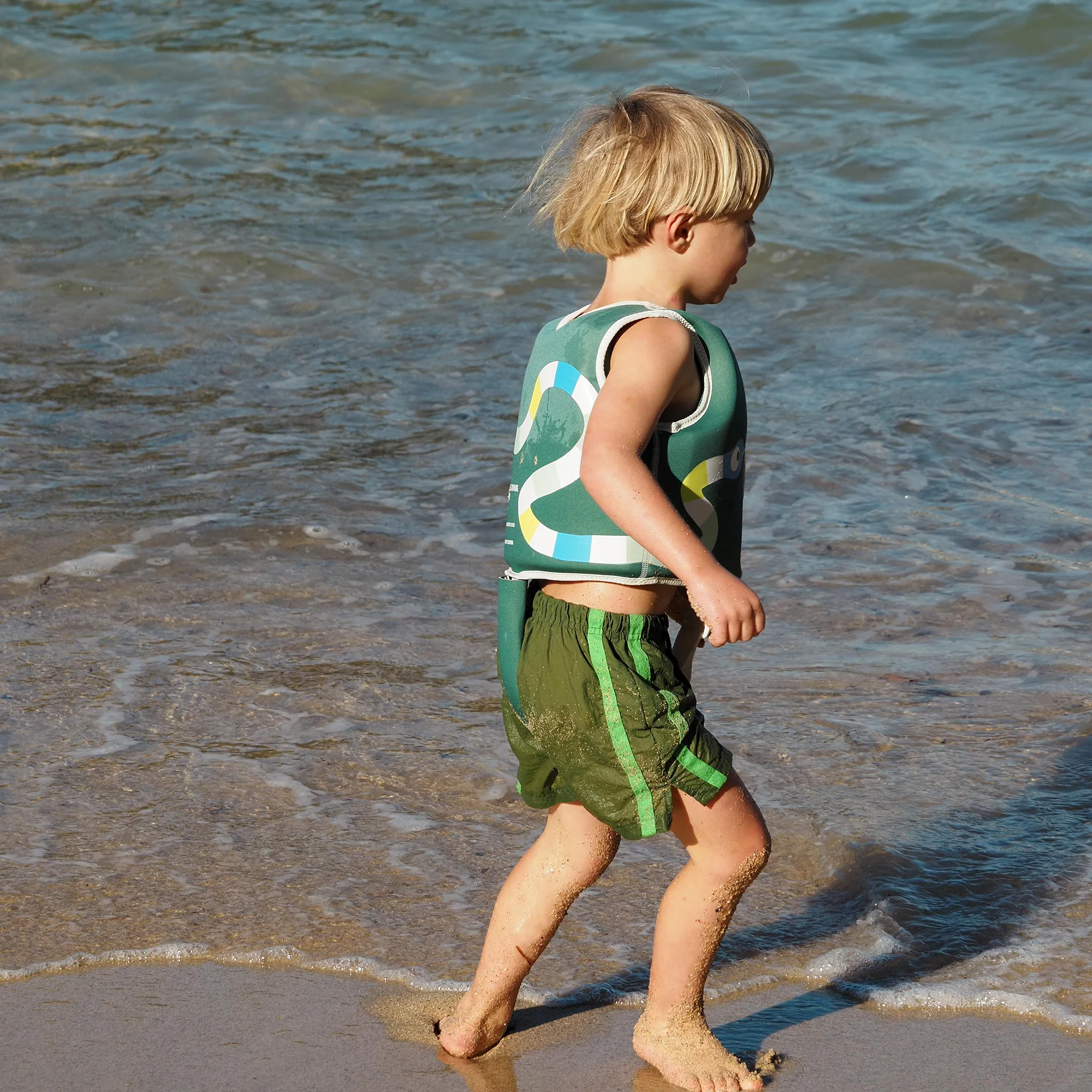 Kids Swim Vest 2-3 - Into the Jungle Green - Image 4