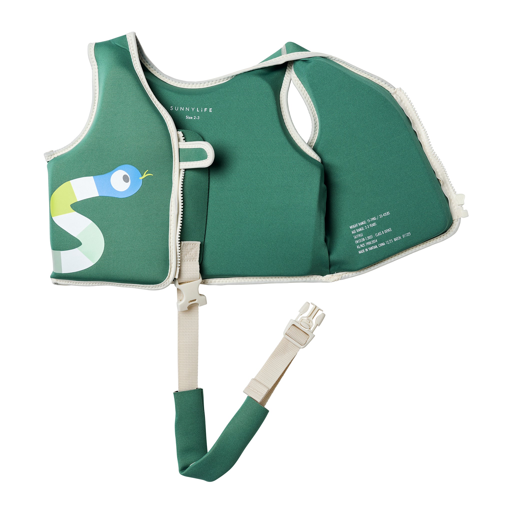 Kids Swim Vest 2-3 - Into the Jungle Green - Image 5