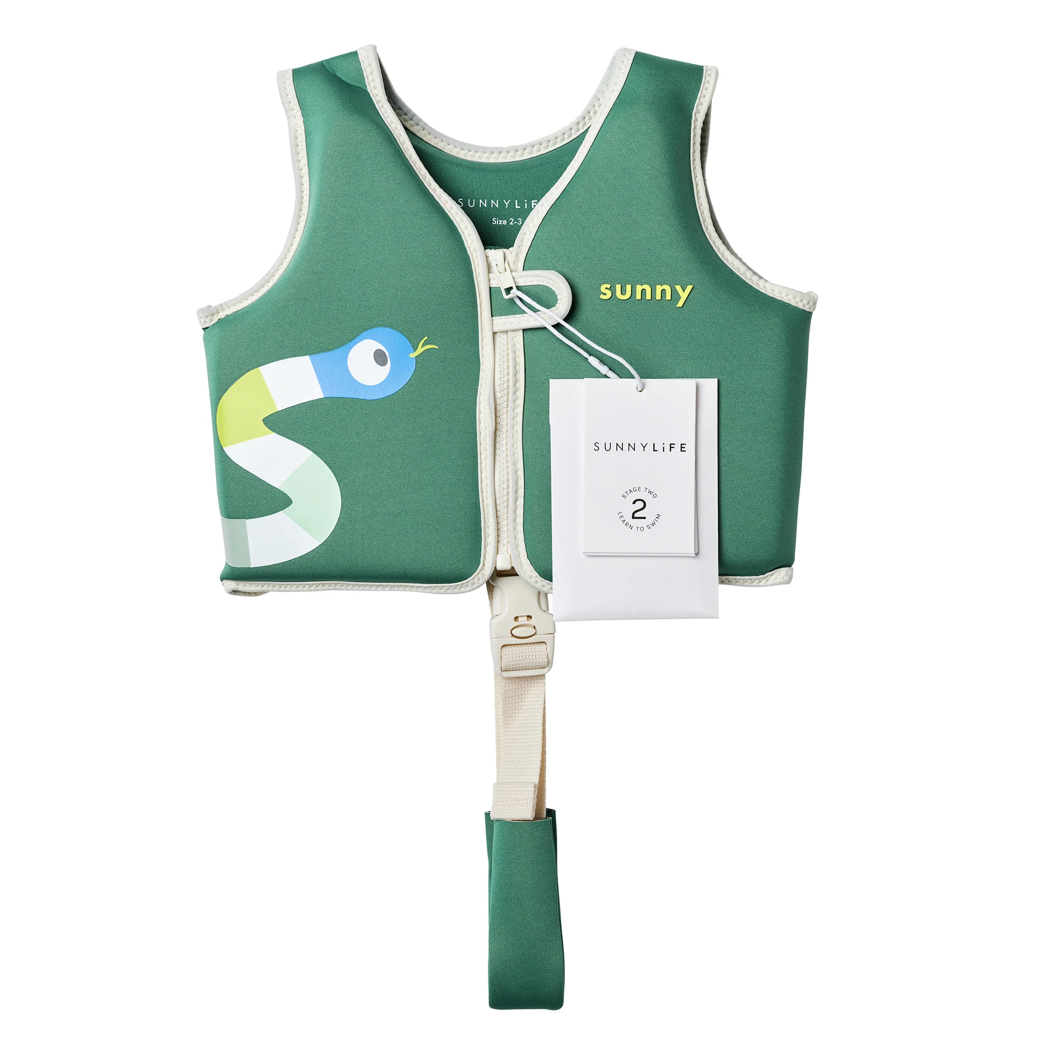 Kids Swim Vest 2-3 - Into the Jungle Green - Image 8