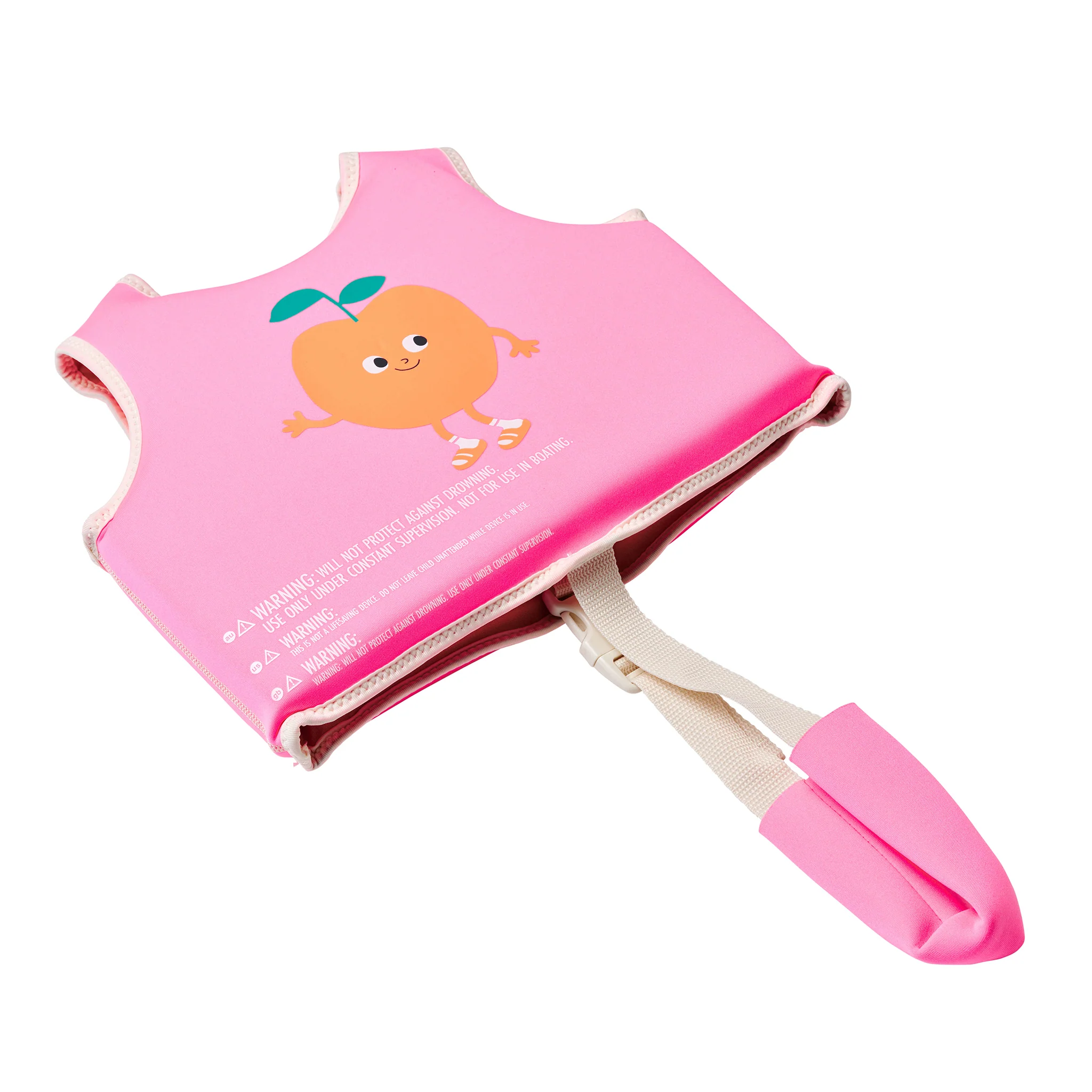 Kids Swim Vest 2-3 - Poppy the Peach Neon Pink - Image 7