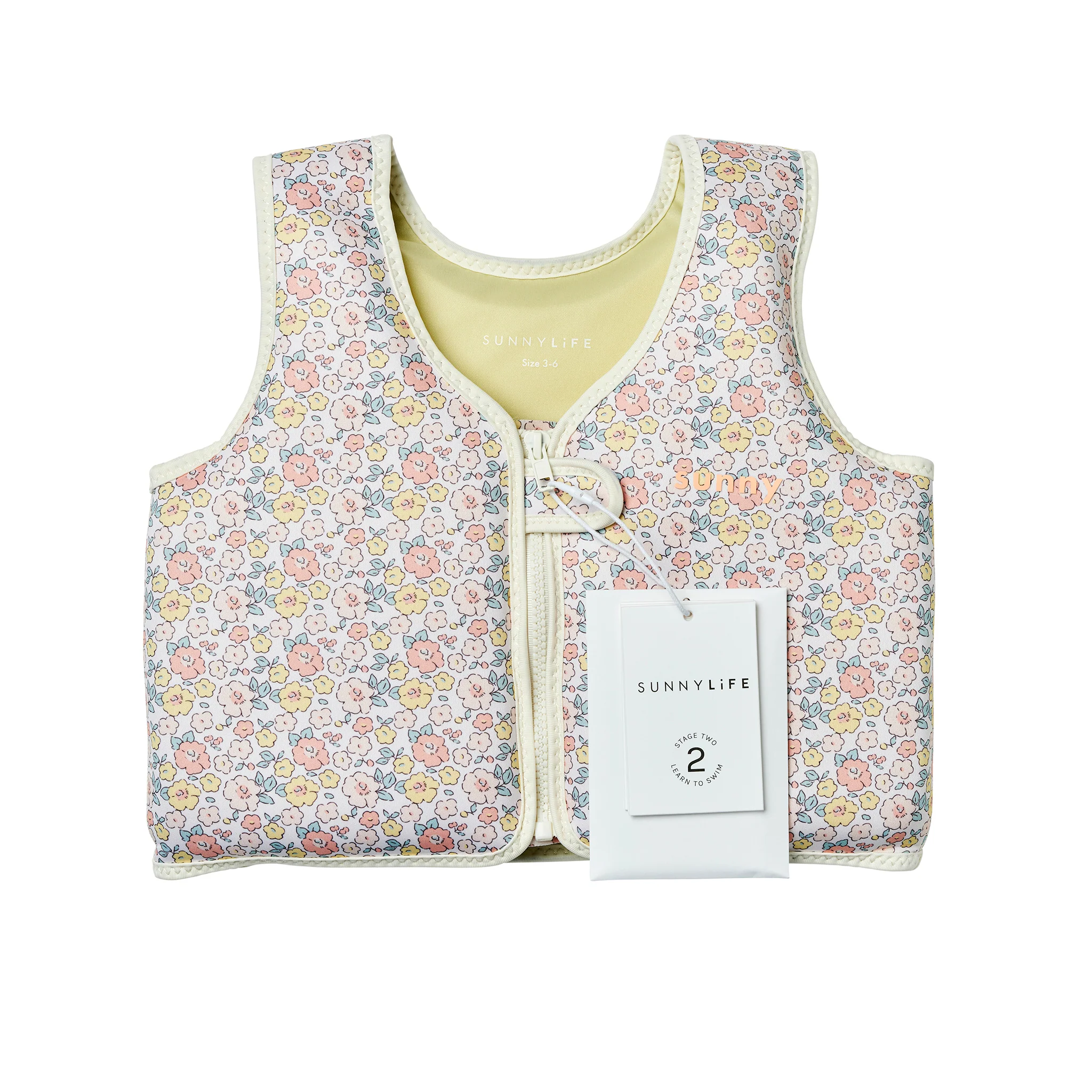 Kids Swim Vest 3-6 - Into the Garden Ditsy Floral - Image 10