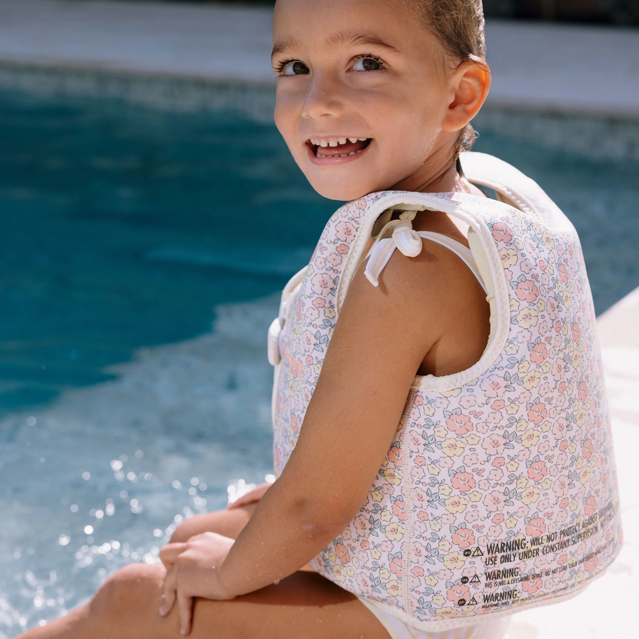 Kids Swim Vest 3-6 - Into the Garden Ditsy Floral - Image 4