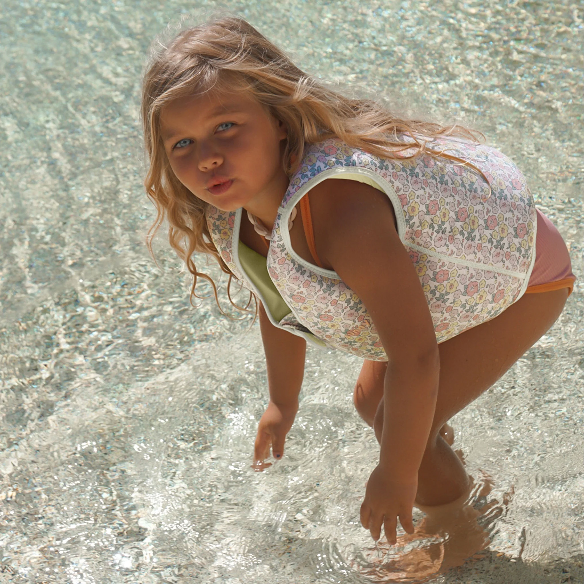 Kids Swim Vest 3-6 - Into the Garden Ditsy Floral - Image 6