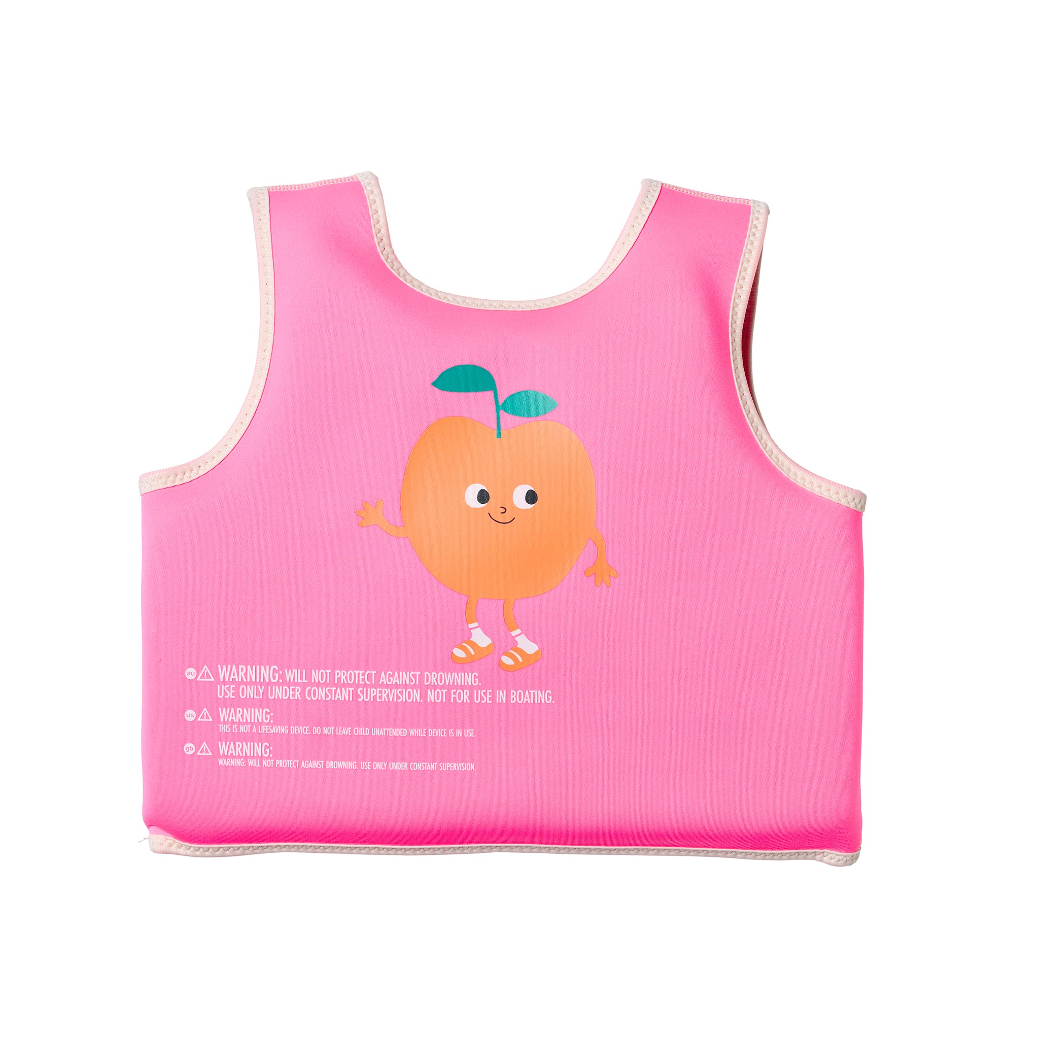 Kids Swim Vest 3-6 - Poppy the Peach Neon Pink - Image 7