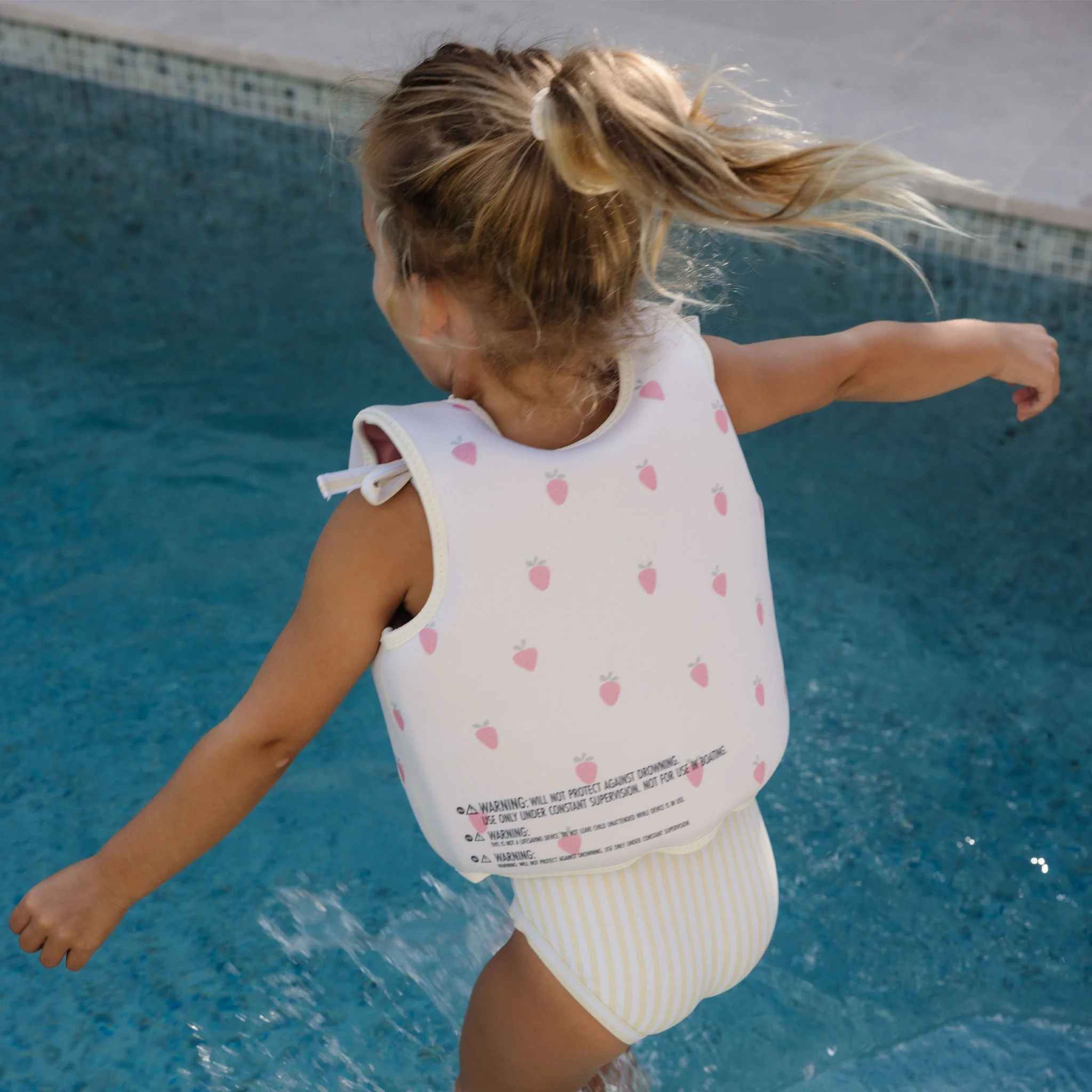 Kids Swim Vest 3-6 - Strawberry Sunshine - Image 2