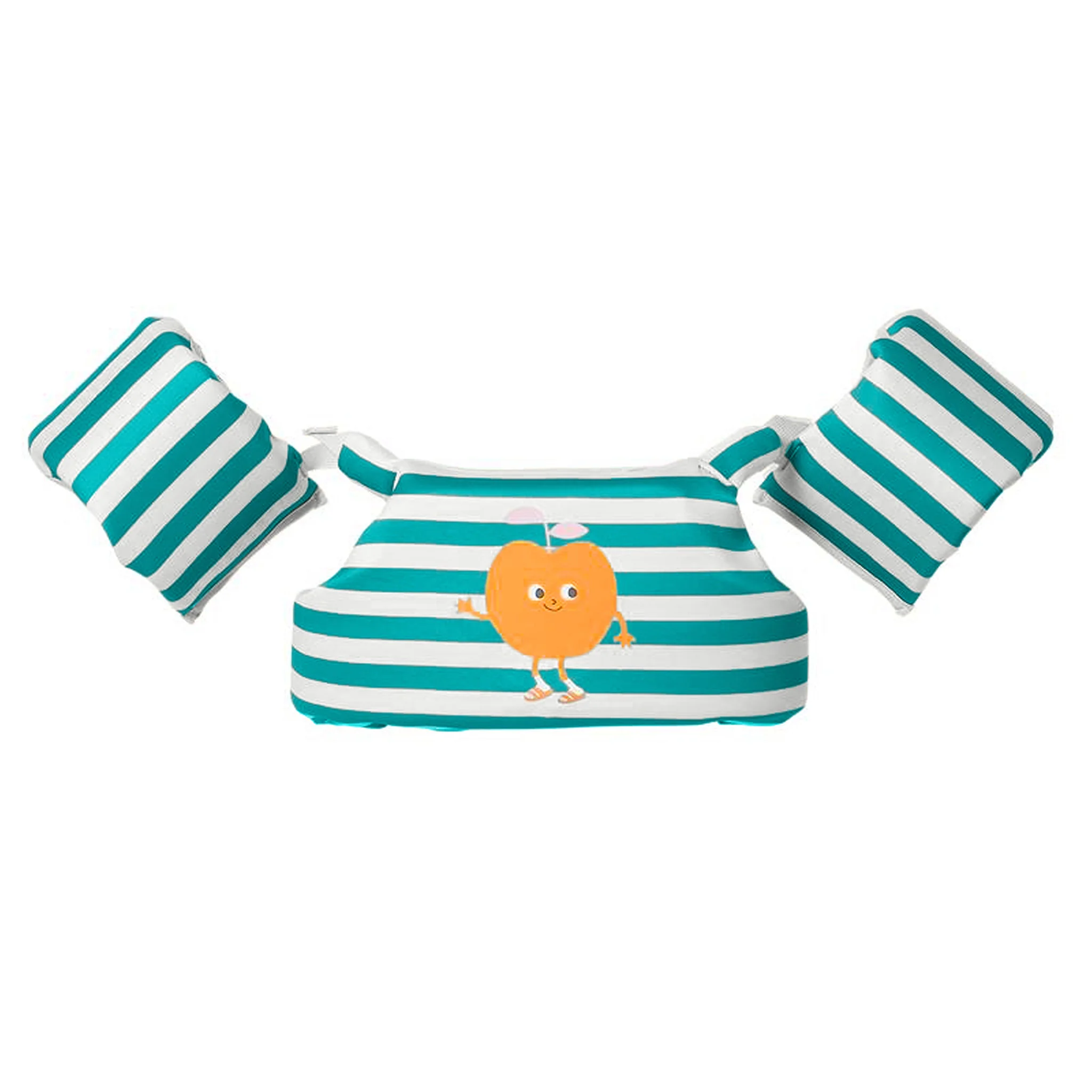 Floatie Jacket 3-6 - Poppy the Peach Green stripe