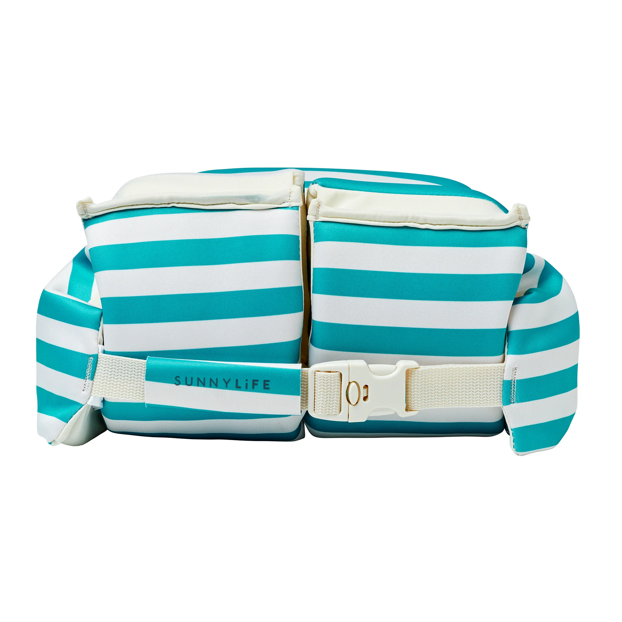 Floatie Jacket 3-6 - Poppy the Peach Green stripe - Image 5