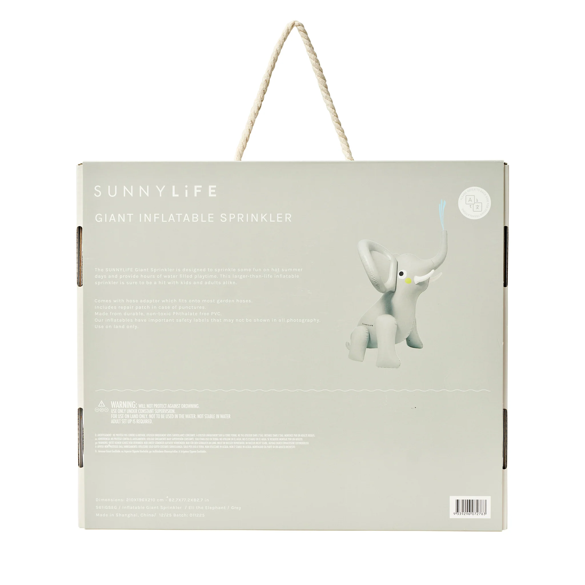 Inflatable Giant Sprinkler - Eli the Elephant Grey - Image 14