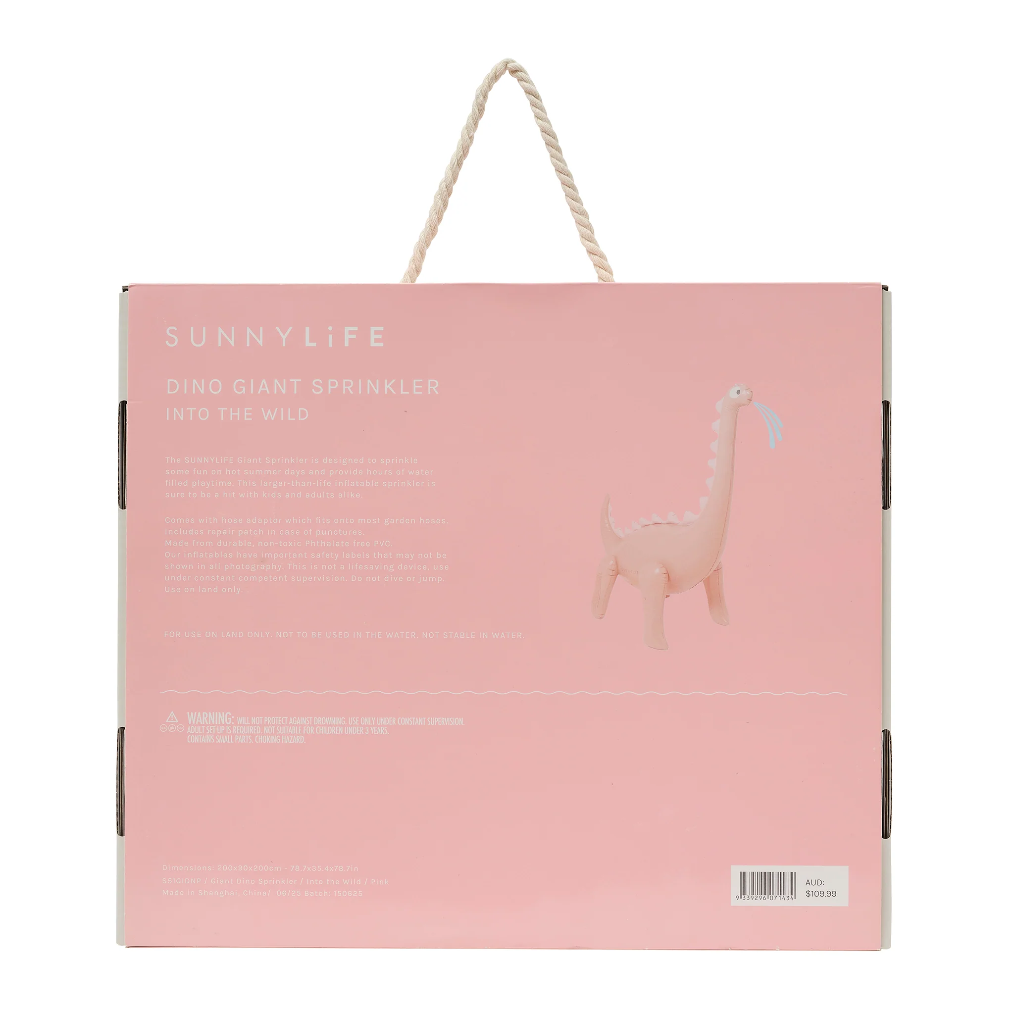 Inflatable Giant Dino Sprinkler - Into the Wild Pink - Image 10