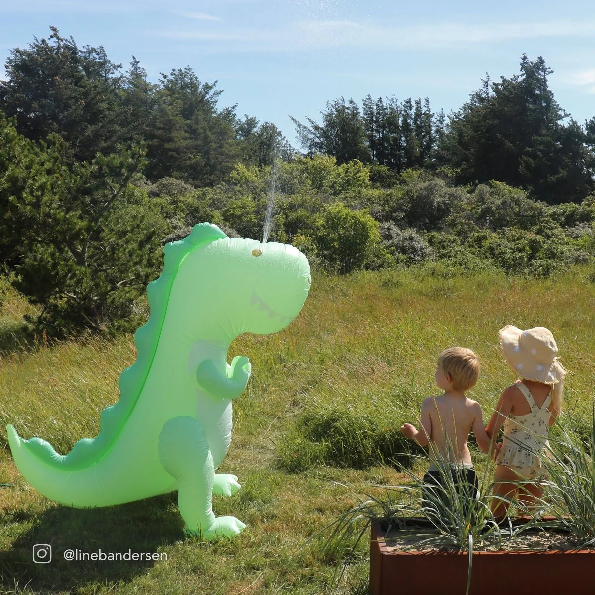 Inflatable Giant Surfing Dino Sprinkler - Image 3