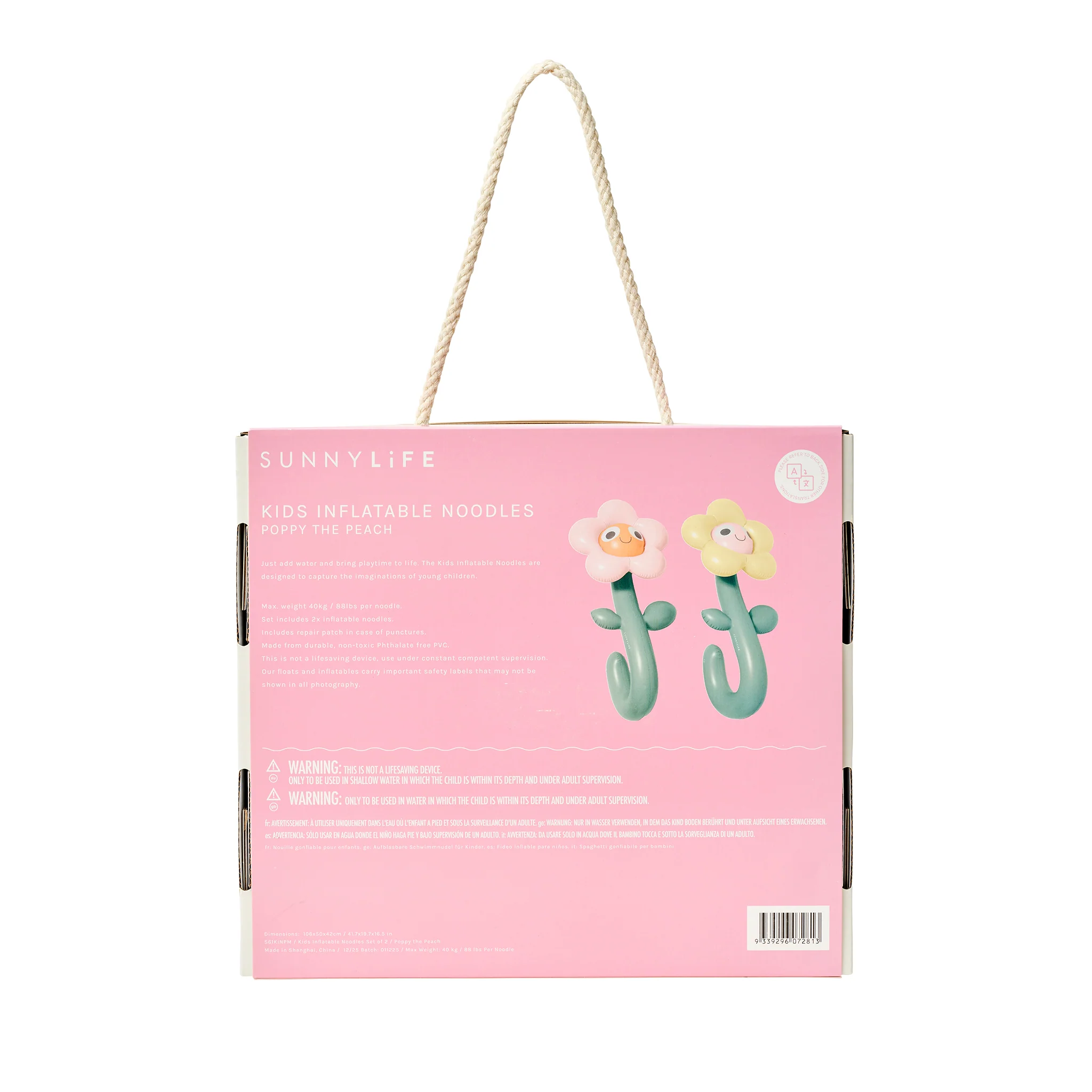 Kids Inflatable Noodle - Poppy the Peach Set of 2 - Image 12