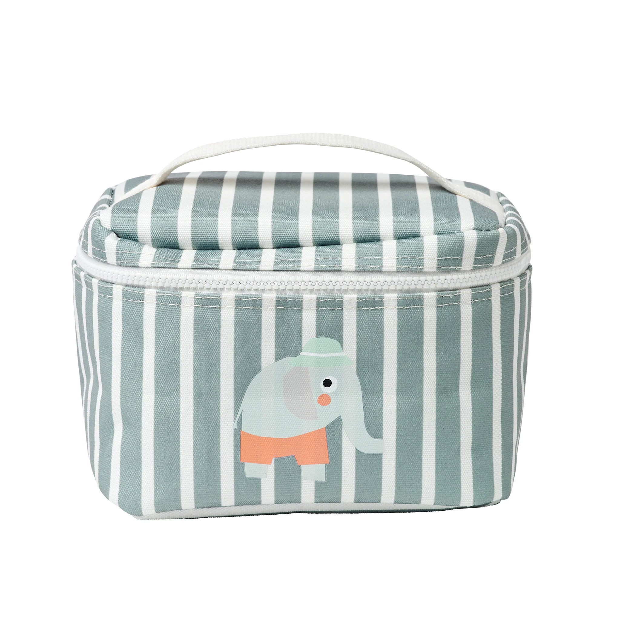 Kids Lunch Bag - Eli the Elephant Green Stripe - Image 7