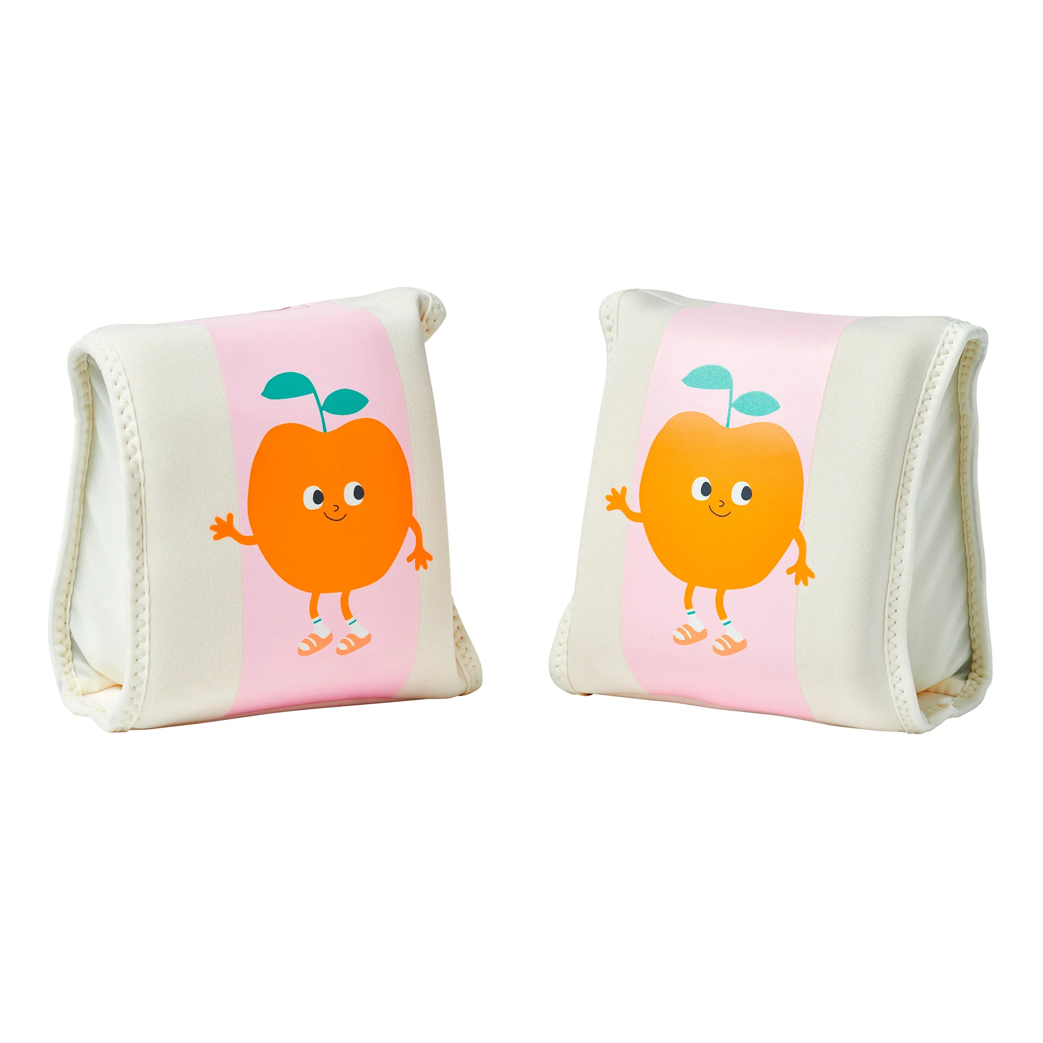 Kids Neoprene Arm Bands - Poppy the Peach Pink Stripe