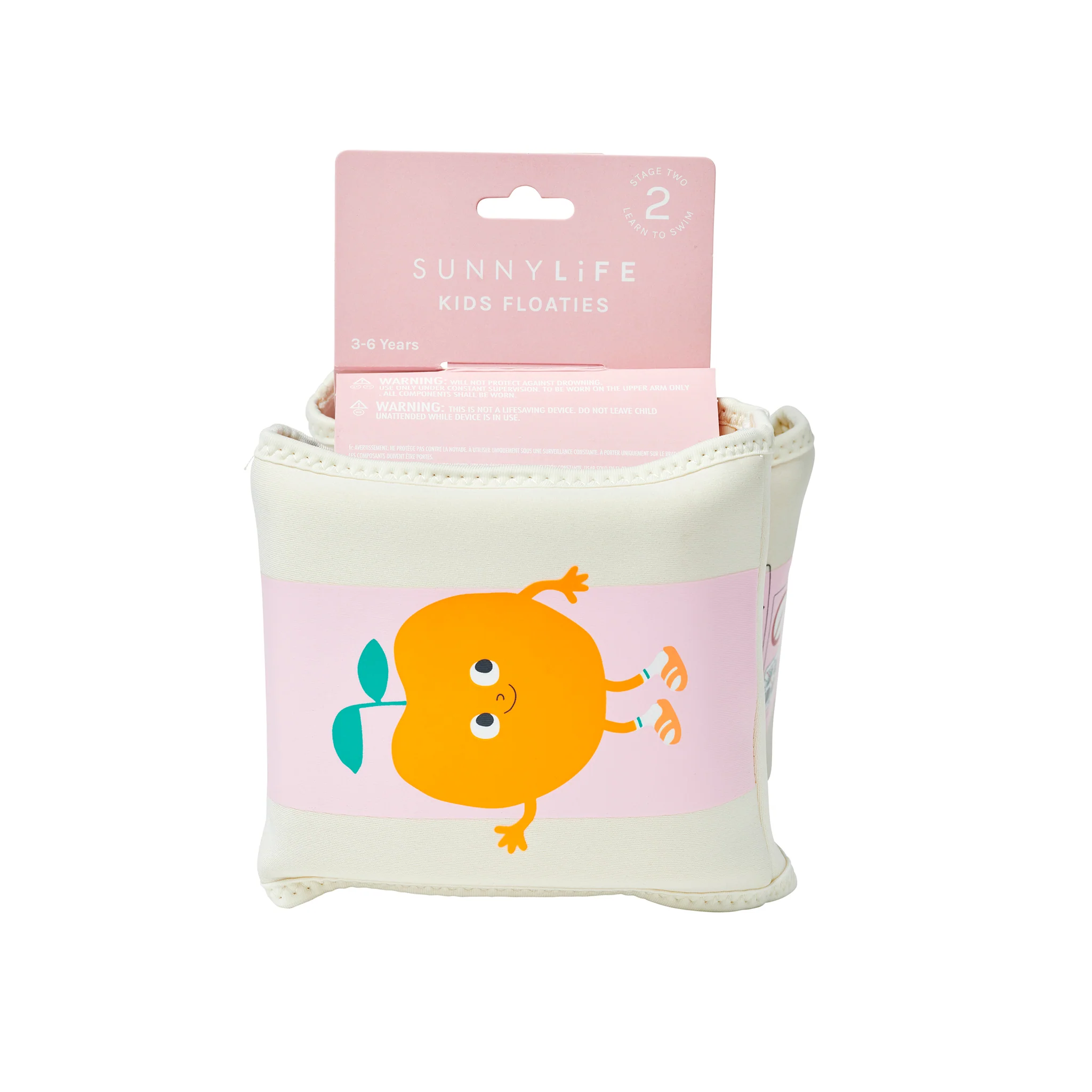 Kids Neoprene Arm Bands - Poppy the Peach Pink Stripe - Image 7