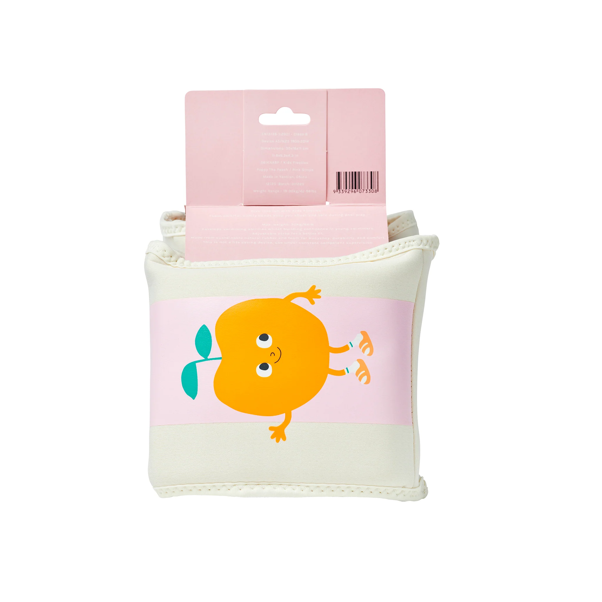 Kids Neoprene Arm Bands - Poppy the Peach Pink Stripe - Image 8