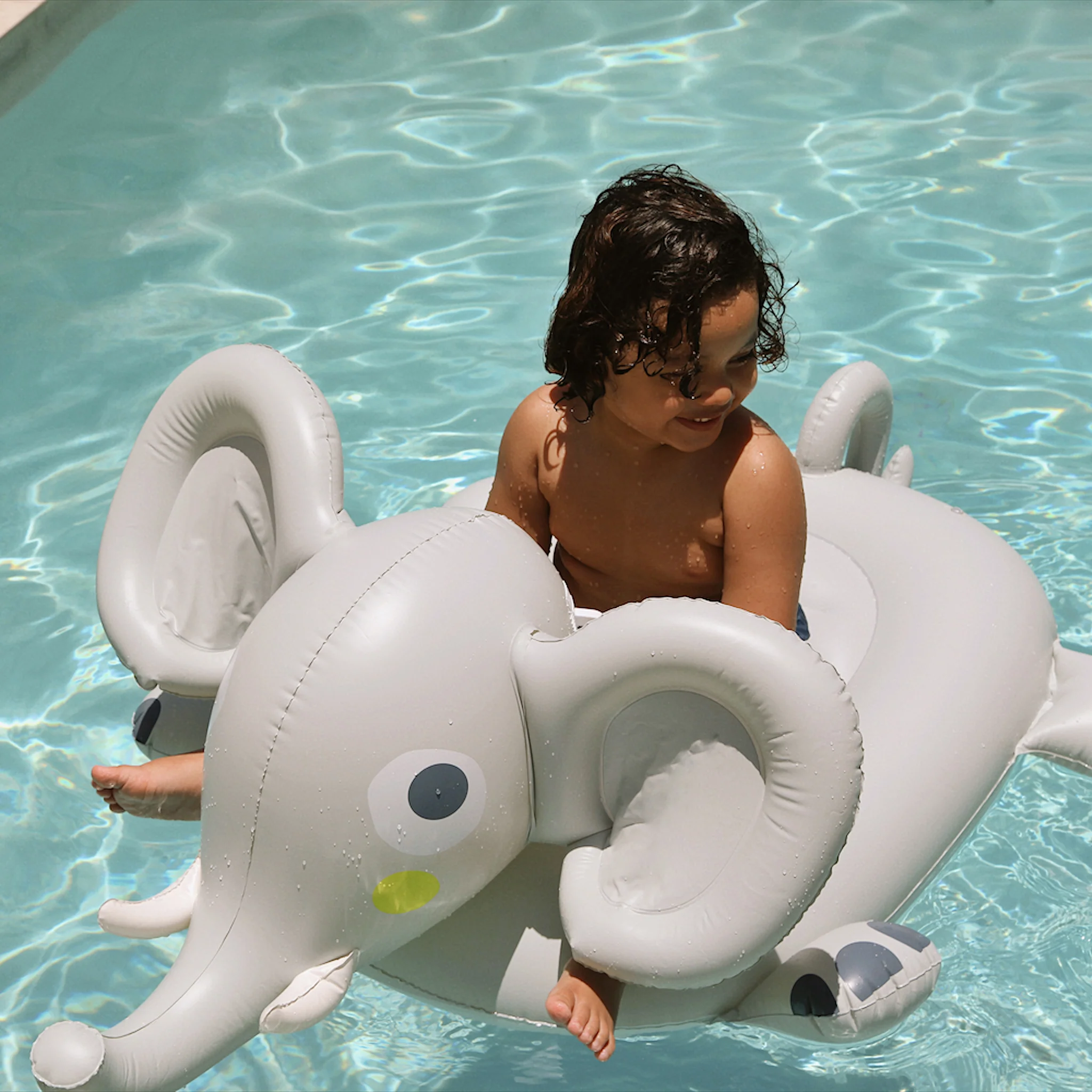 Kids Ride-On Float - Eli the Elephant Grey - Image 4