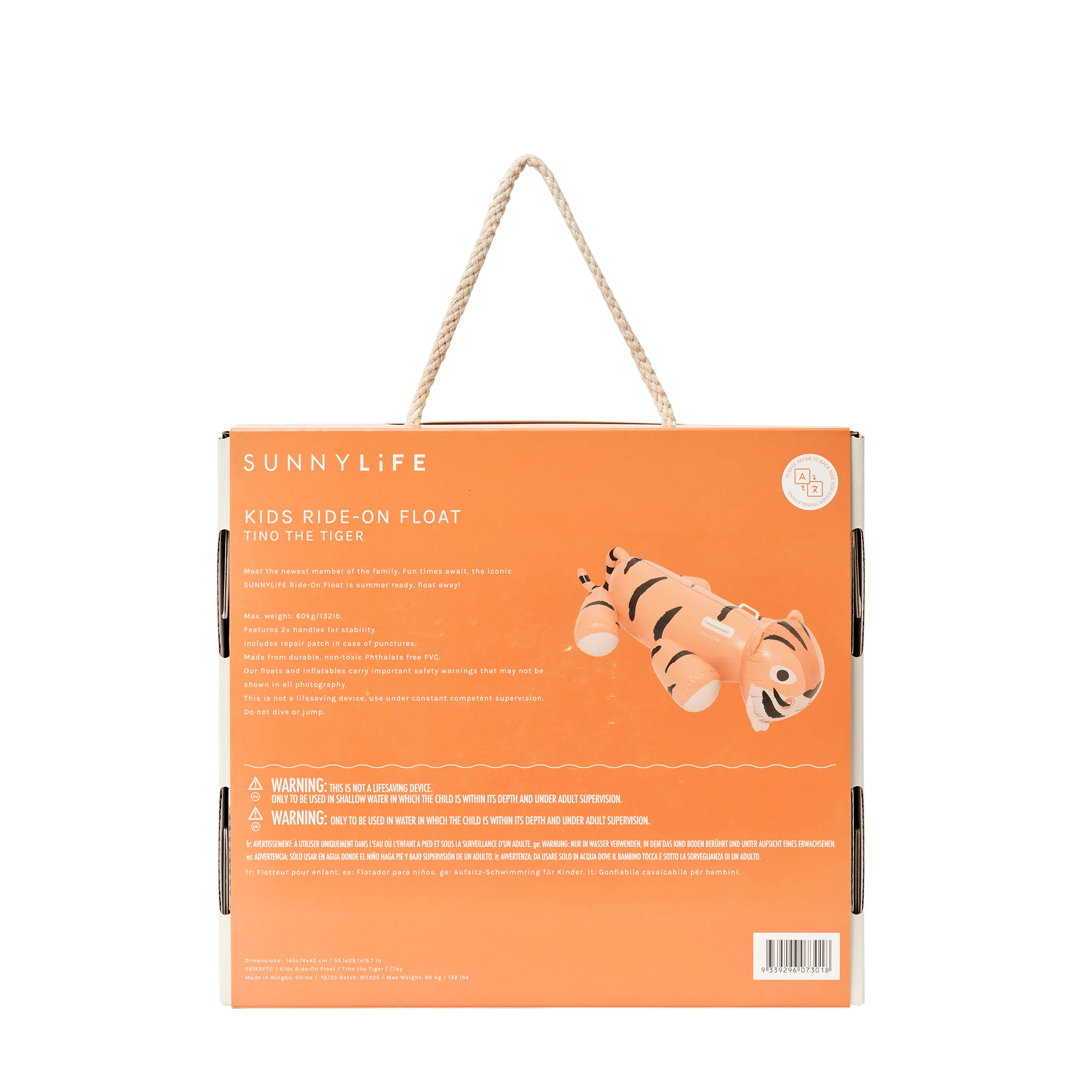 Kids Ride-On Float - Tino the Tiger Clay - Image 11