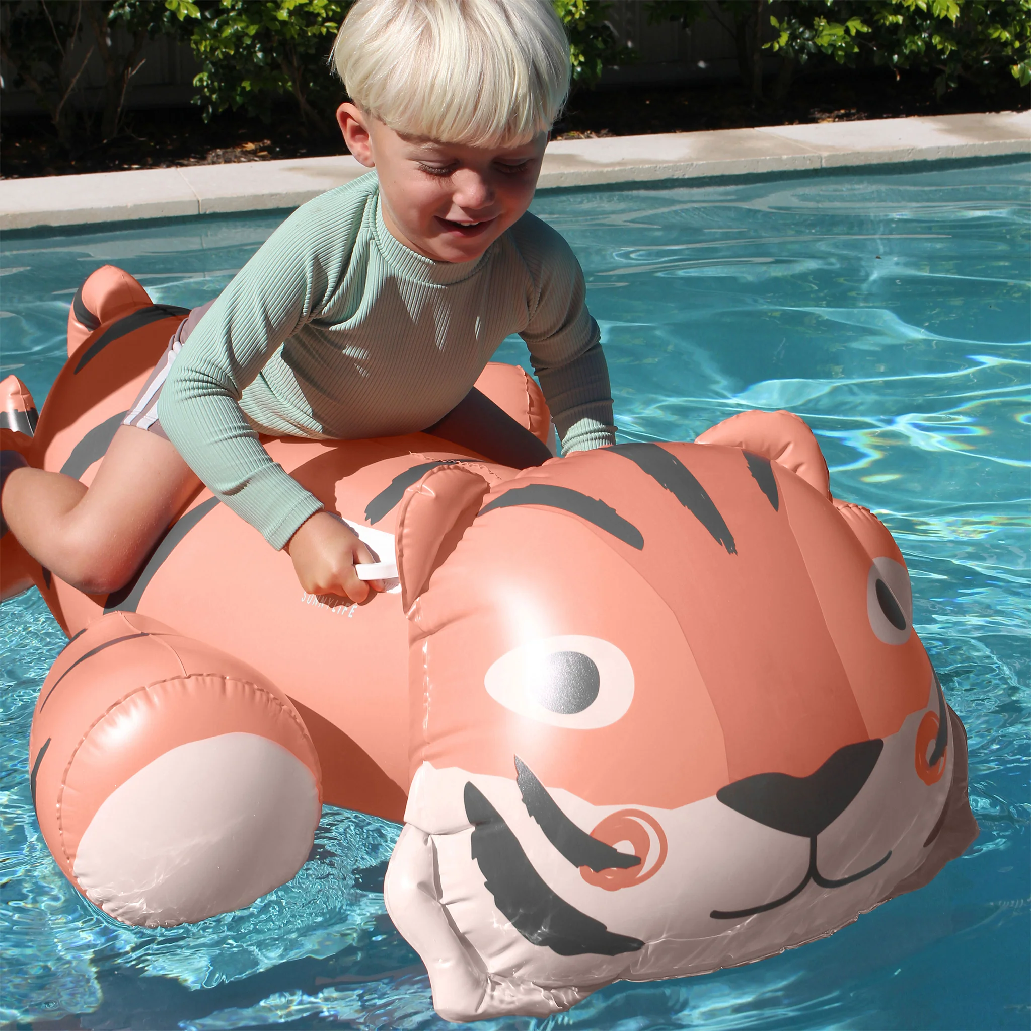 Kids Ride-On Float - Tino the Tiger Clay - Image 3