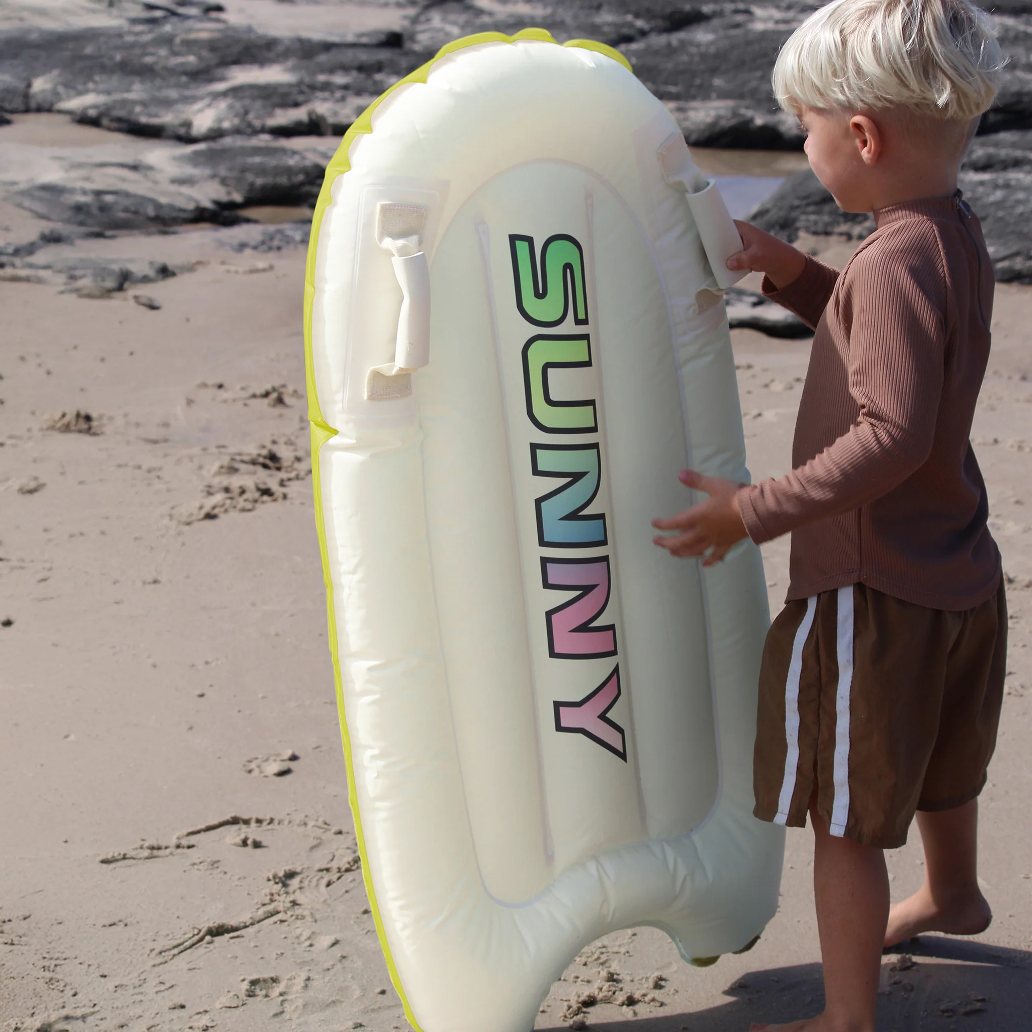 Kids Surf Mat - Zest Cream and Yellow - Image 2