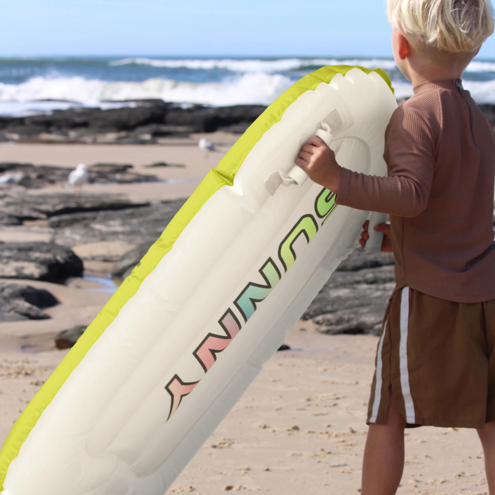 Kids Surf Mat - Zest Cream and Yellow - Image 3
