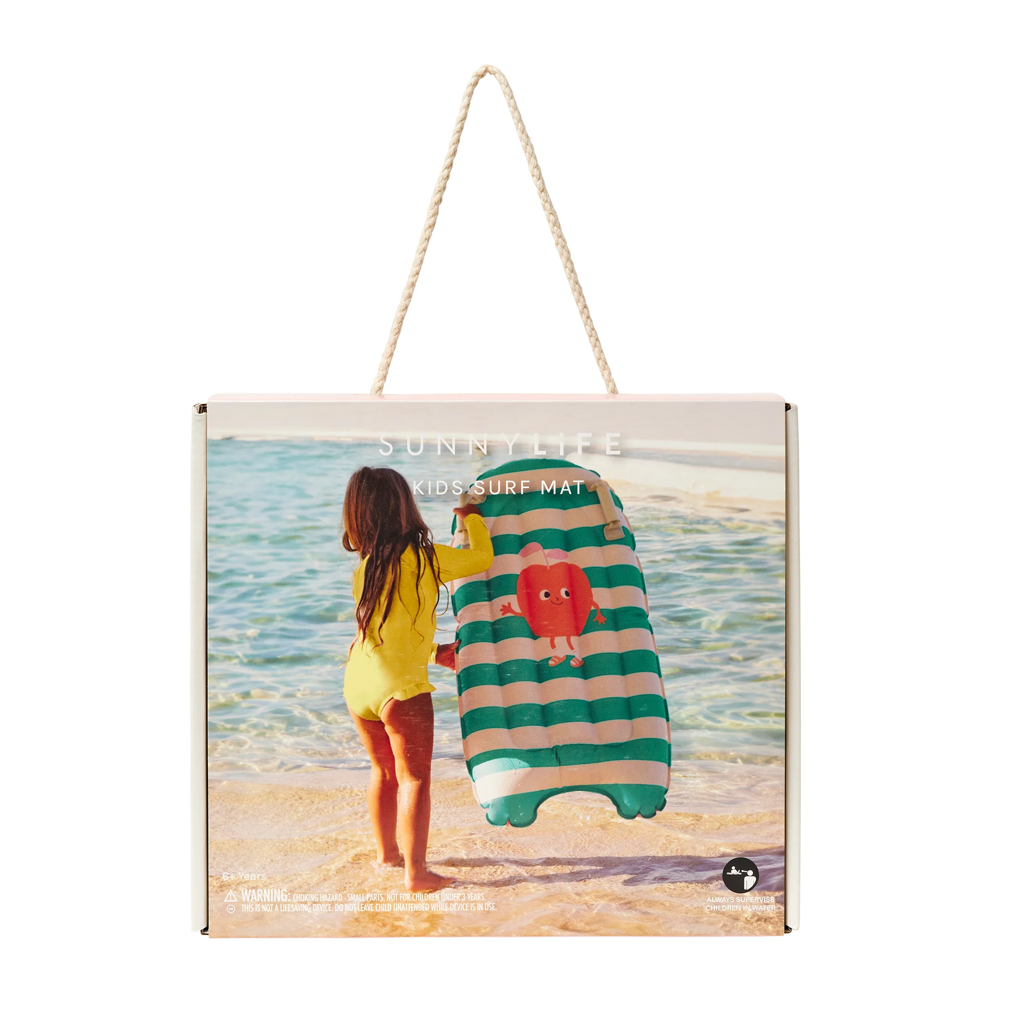 Kids Surf Mat - Poppy the Peach Green Stripe - Image 10