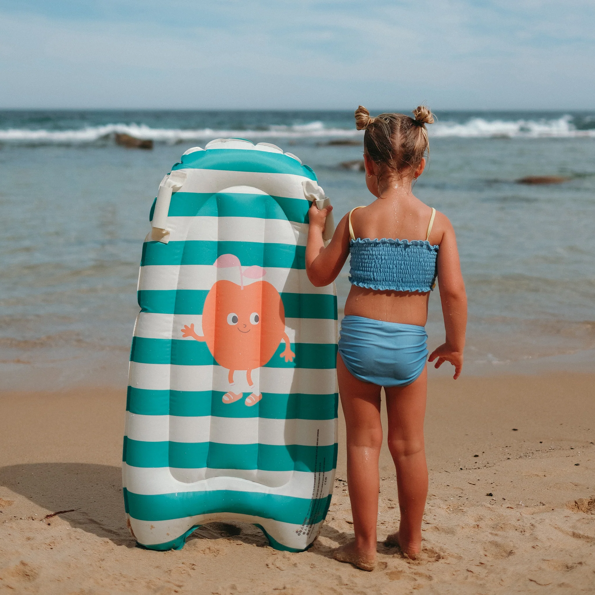 Kids Surf Mat - Poppy the Peach Green Stripe - Image 4