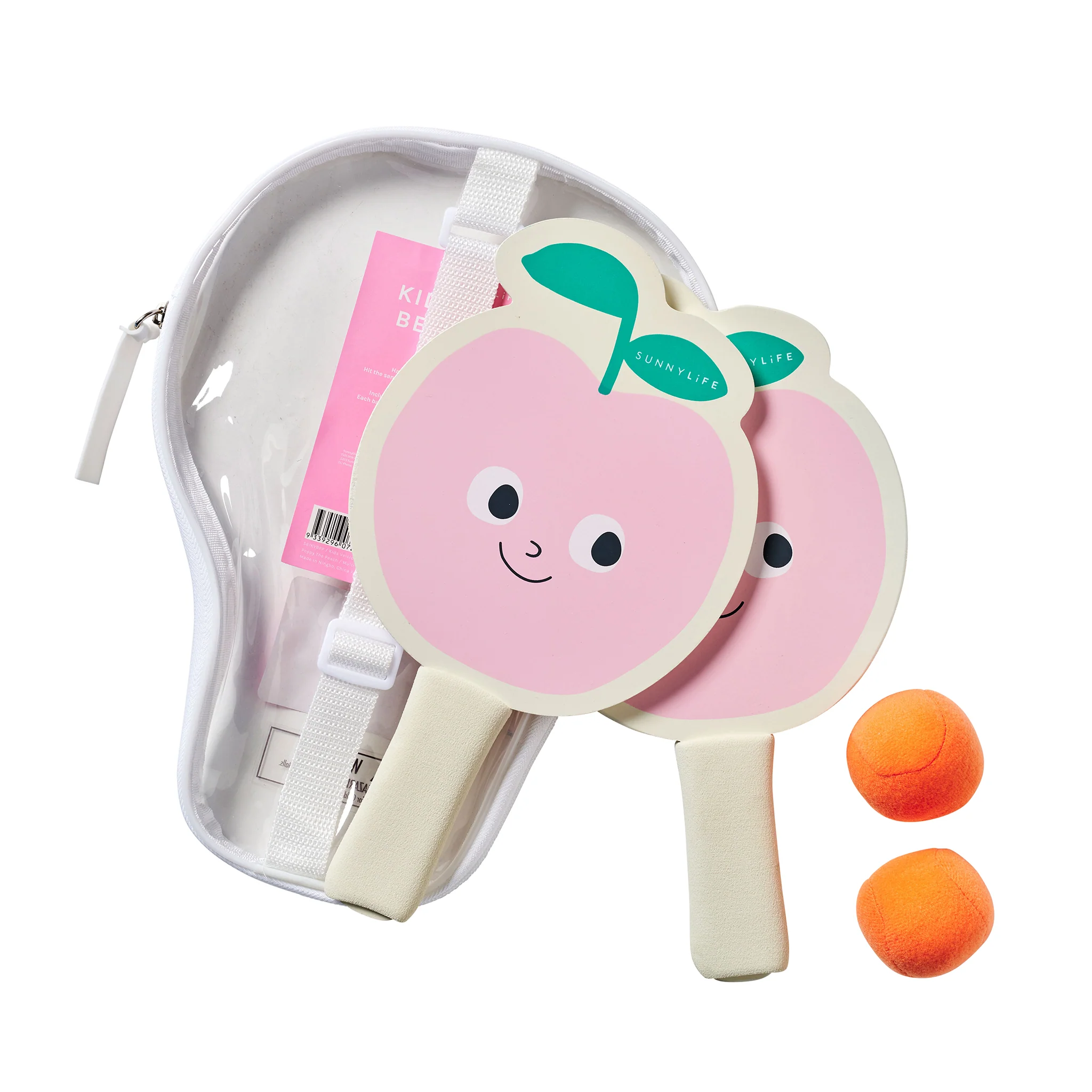 Kids Velcro Beach Bats - Poppy the Peach - Image 5