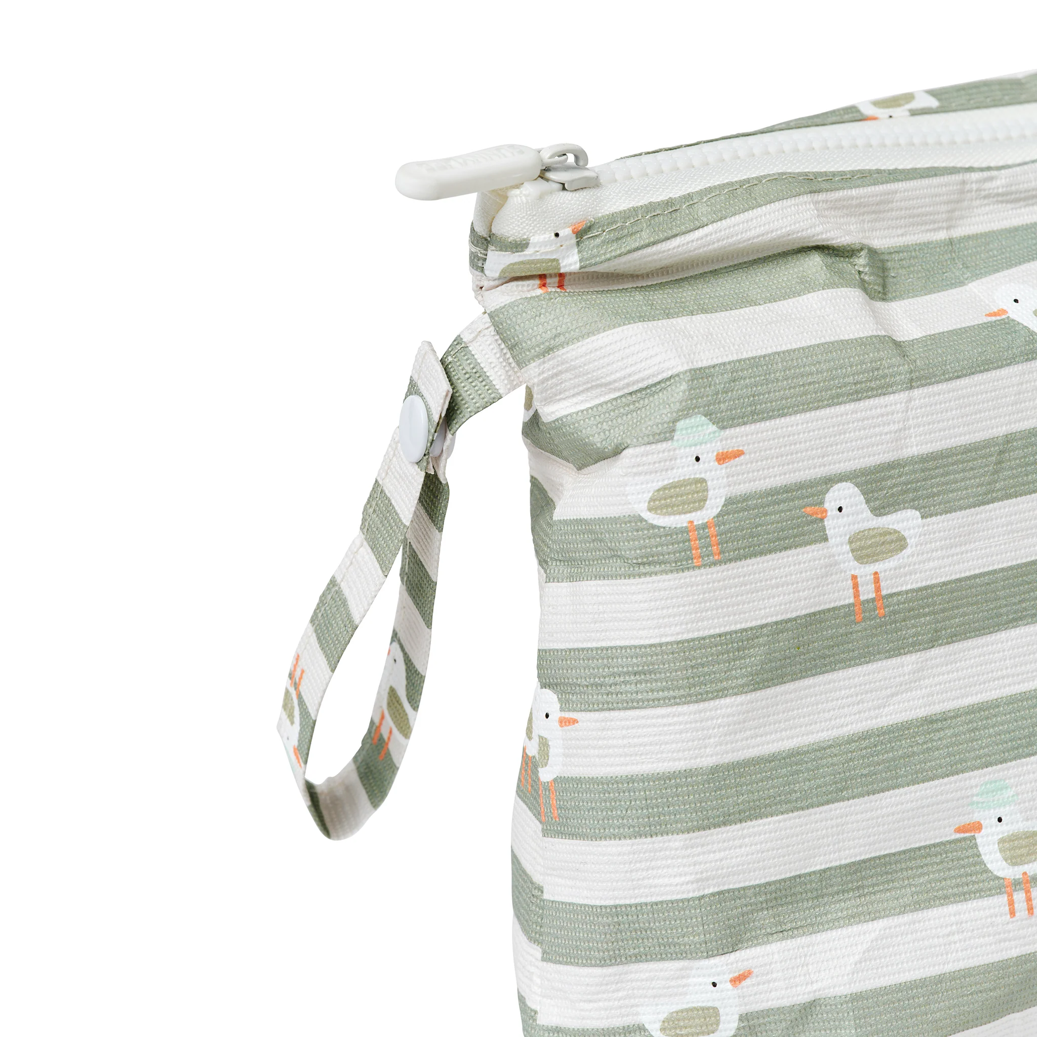 Kids Wet Bag - Sammy the Seagull Green Stripe - Image 5