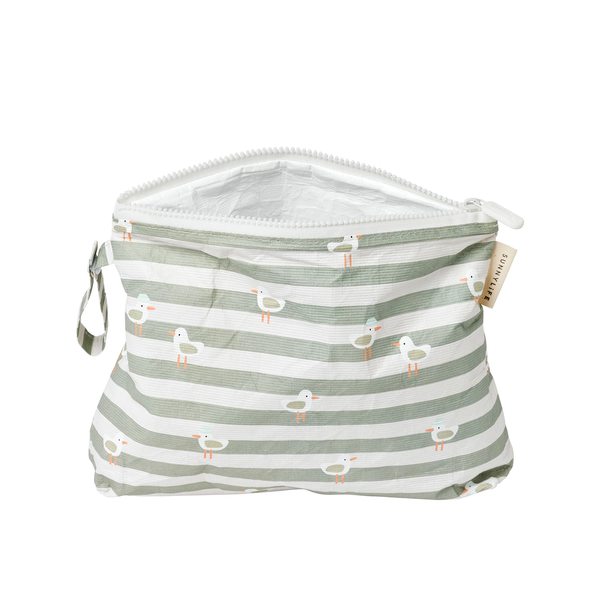 Kids Wet Bag - Sammy the Seagull Green Stripe - Image 7