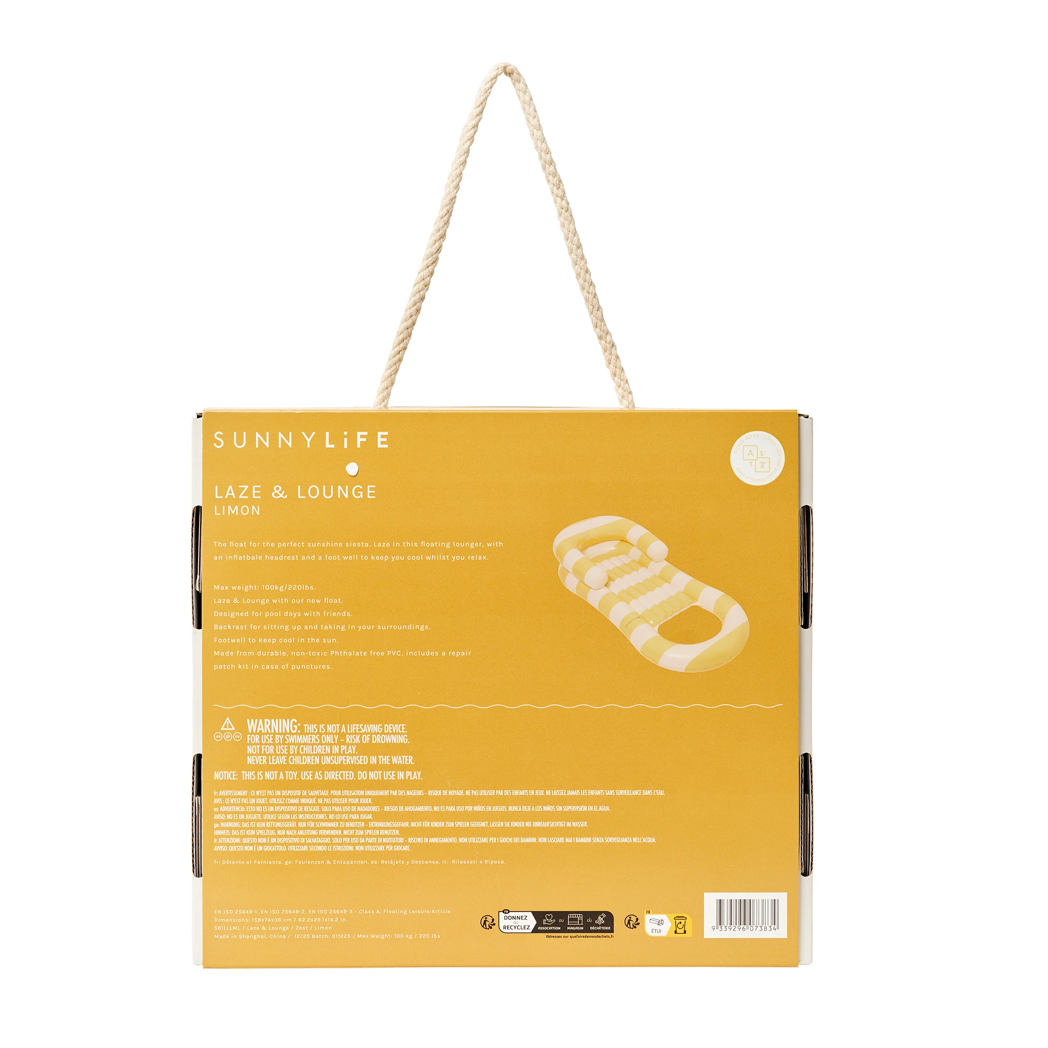 Laze & Lounge Float - La Mer Limon Stripe - Image 11
