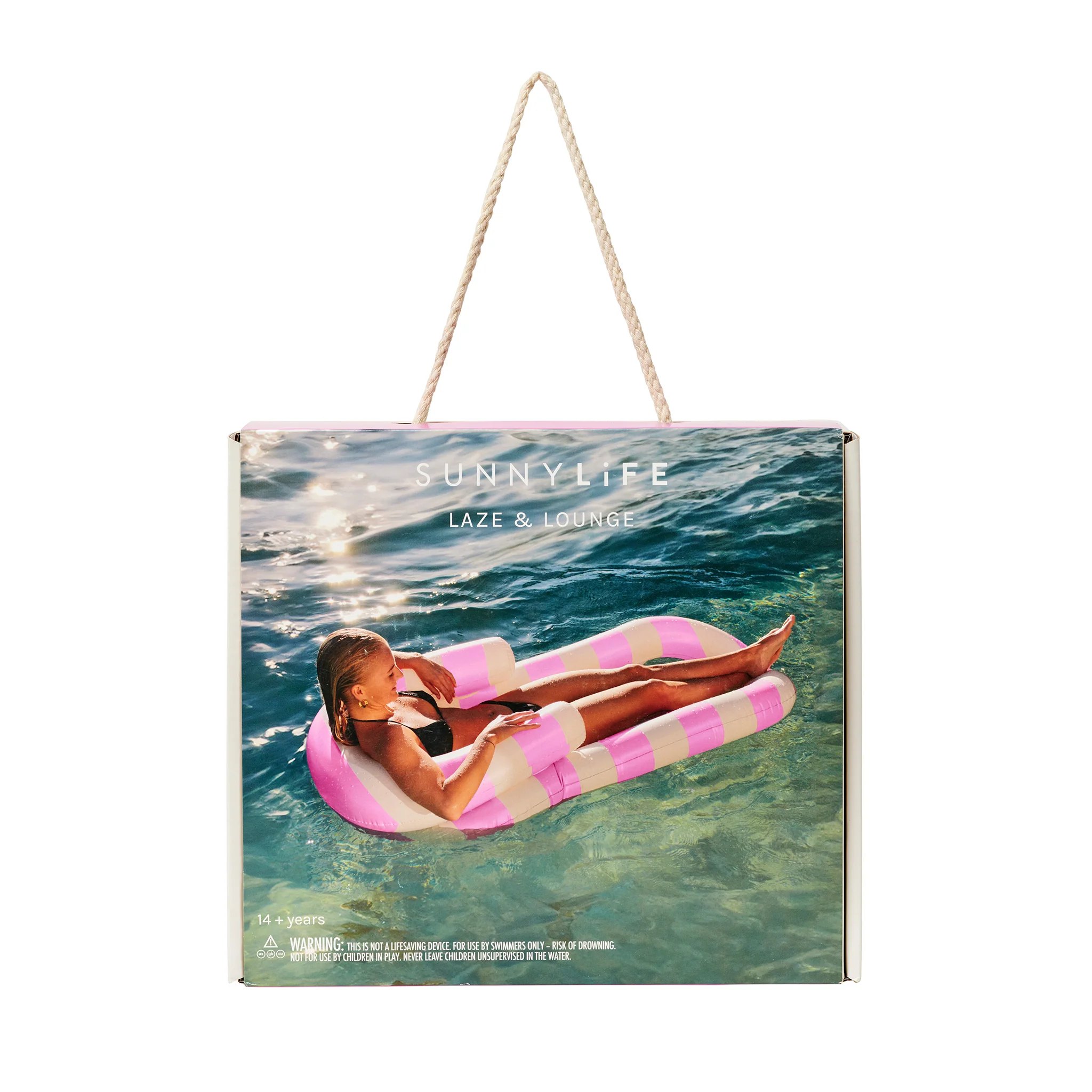 Laze & Lounge Float - Pool Party Magenta Stripe - Image 10