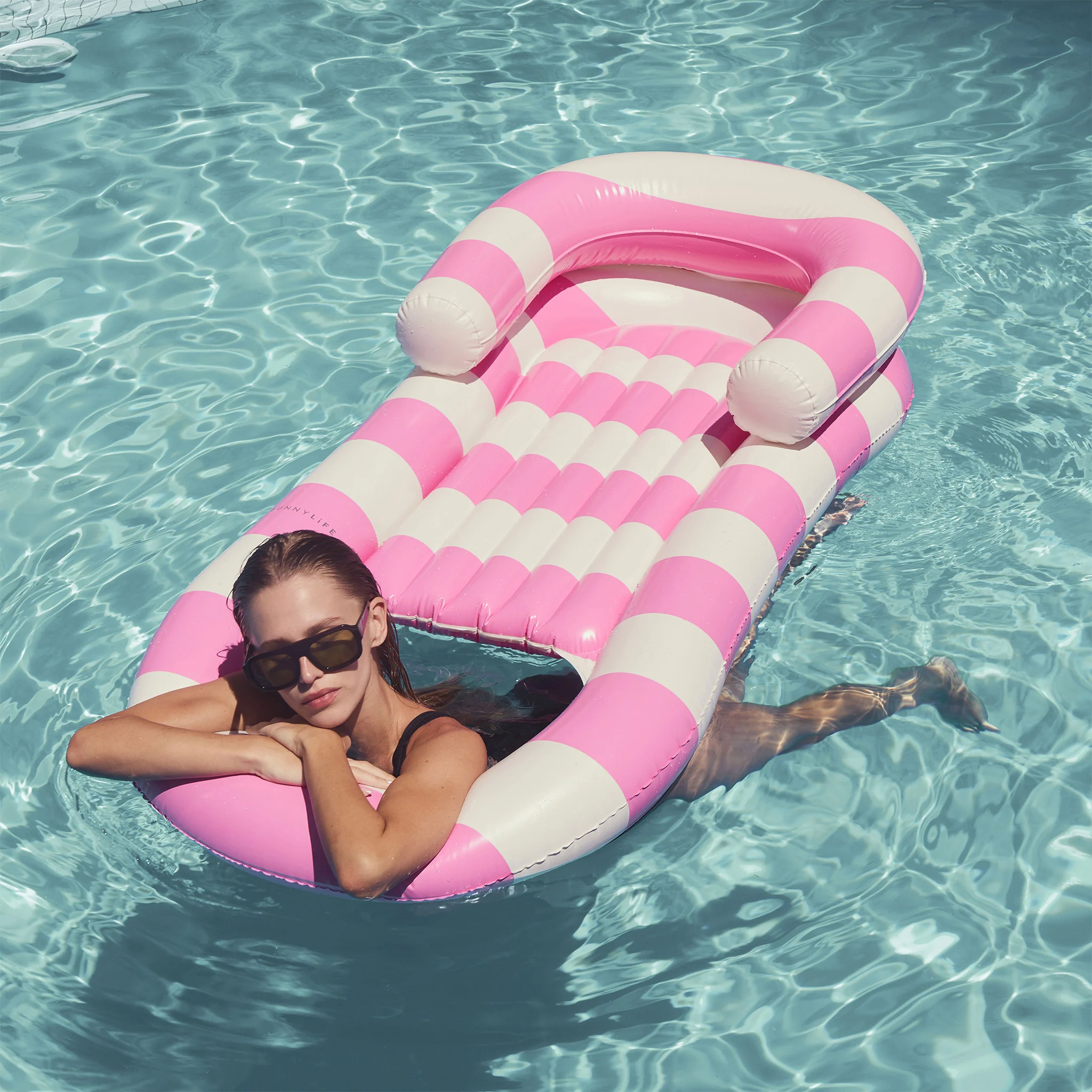 Laze & Lounge Float - Pool Party Magenta Stripe - Image 5