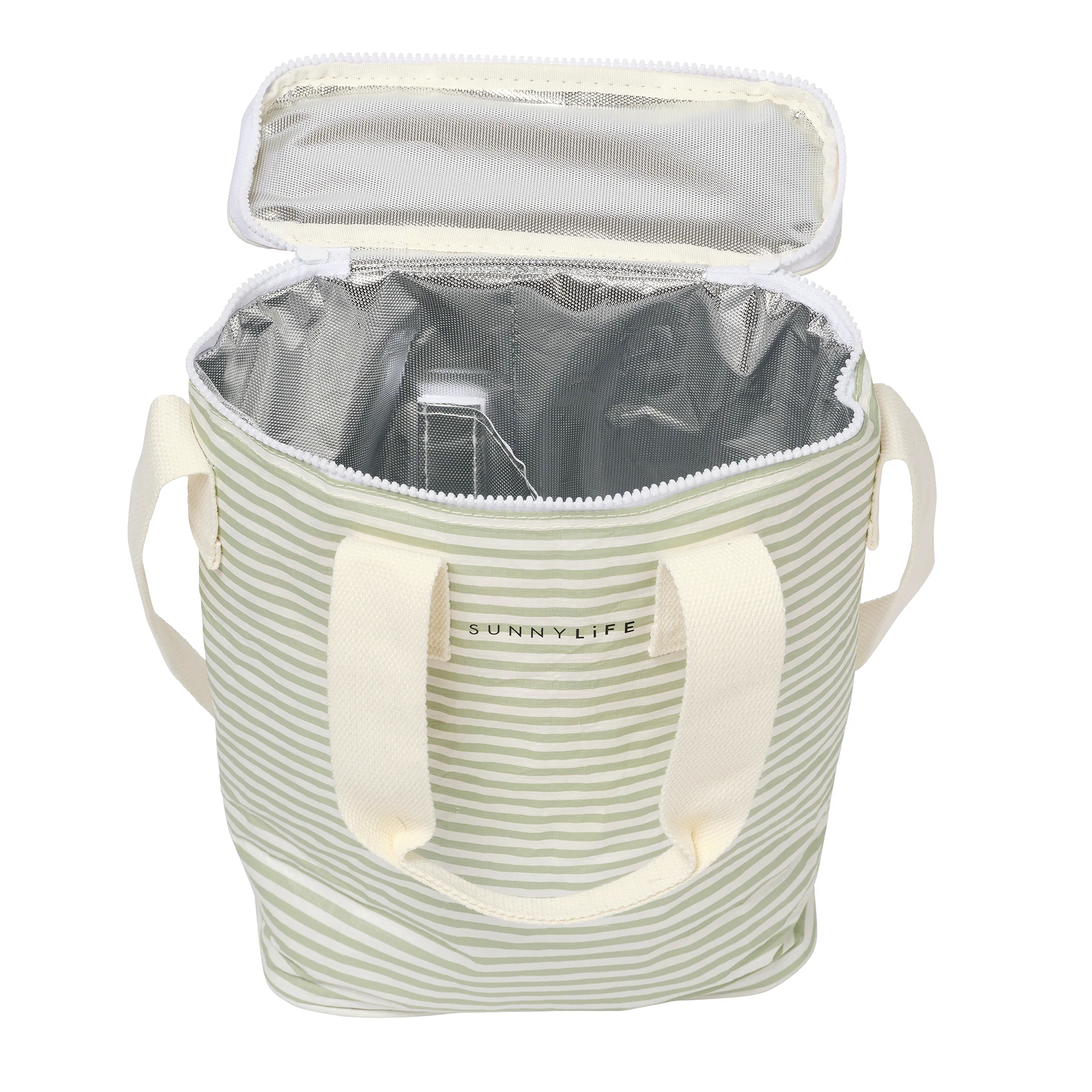 Light Cooler Drinks Bag - Sea Sage Stripe - Image 3