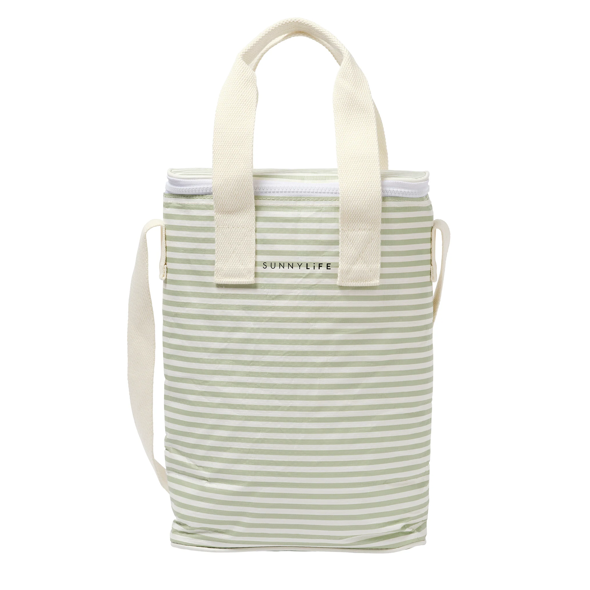 Light Cooler Drinks Bag - Sea Sage Stripe - Image 4